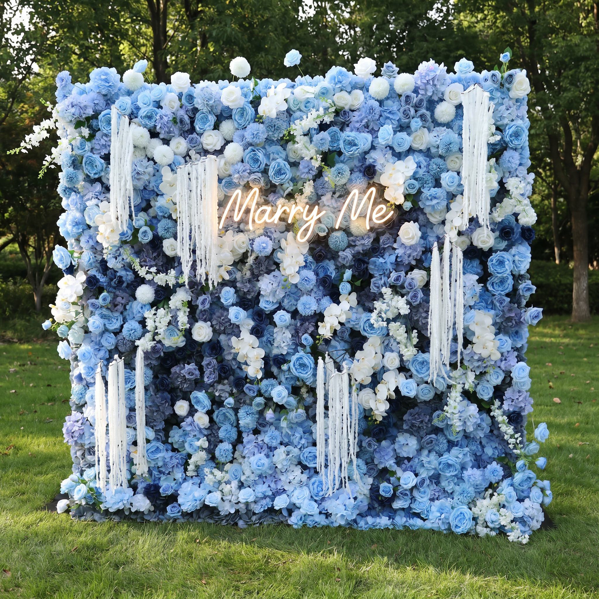 Valar Flower Roll Up Fabric Artificial Vivid Green Grass Wall Wedding Backdrop, Decoración Floral para Fiesta, Fotografía de Eventos-VF-426