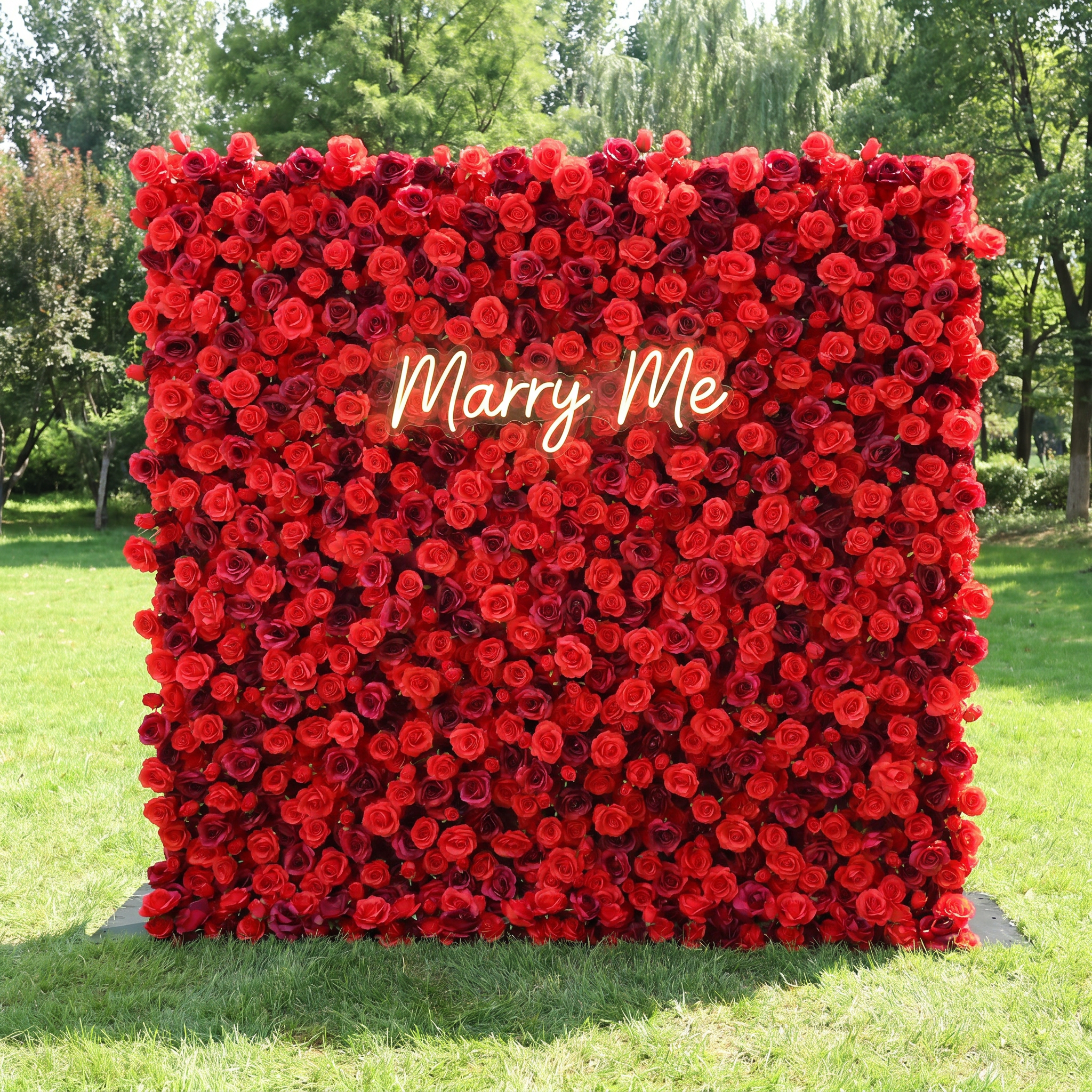 Valar Flower Roll Up Fabric Artificial Vivid Green Grass Wall Wedding Backdrop, Decoración Floral para Fiesta, Fotografía de Eventos-VF-426