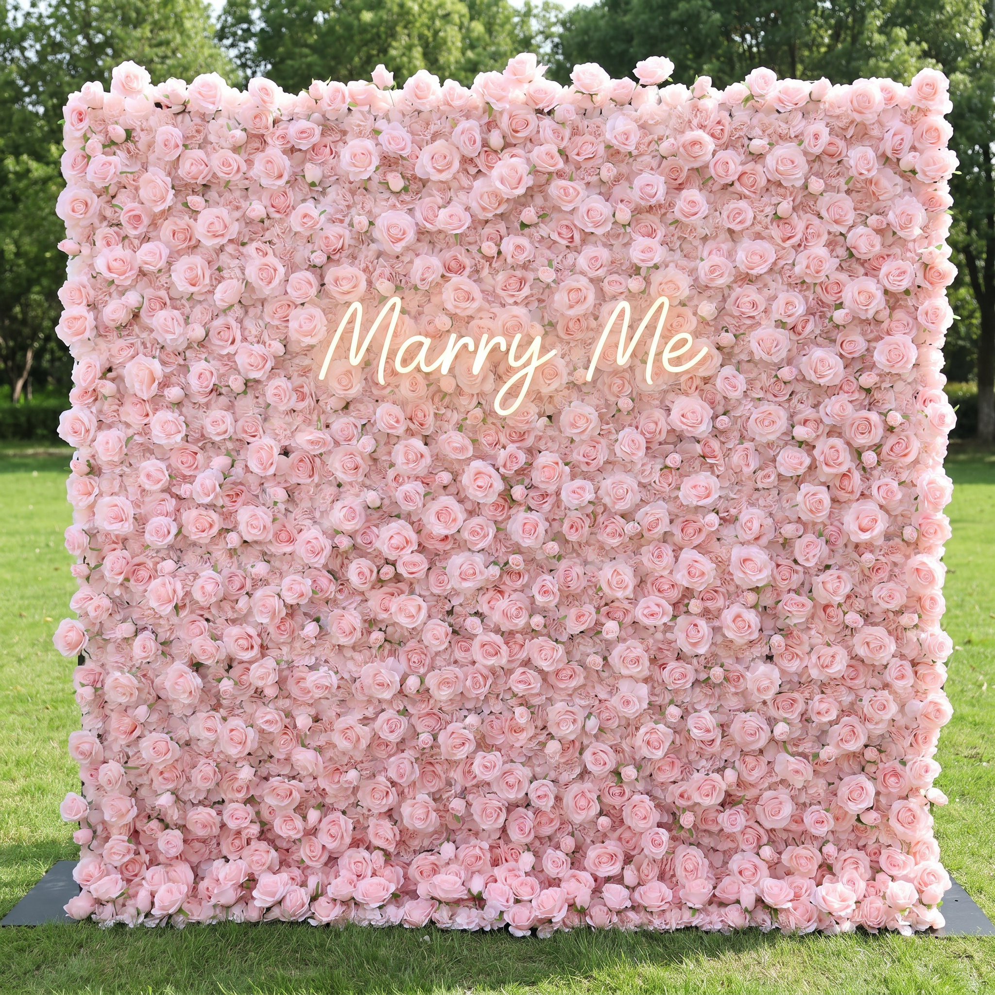 Valar Flower Roll Up Stoff, künstliches, leuchtend grünes Gras, Wand, Hochzeitskulisse, florale Partydekoration, Eventfotografie-VF-426 
