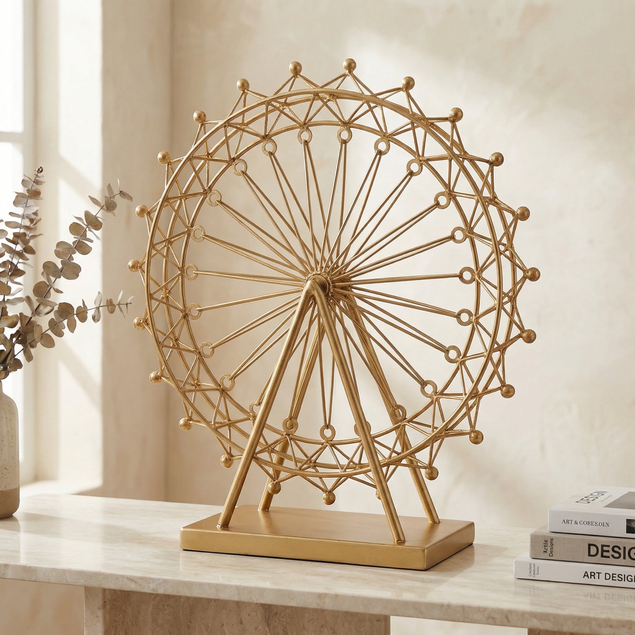 ValarFlower Gold Ferris Wheel Dessert Stand | Luxury Wedding Dessert Display Stand for Candy Bar, Party & Event Table Decor