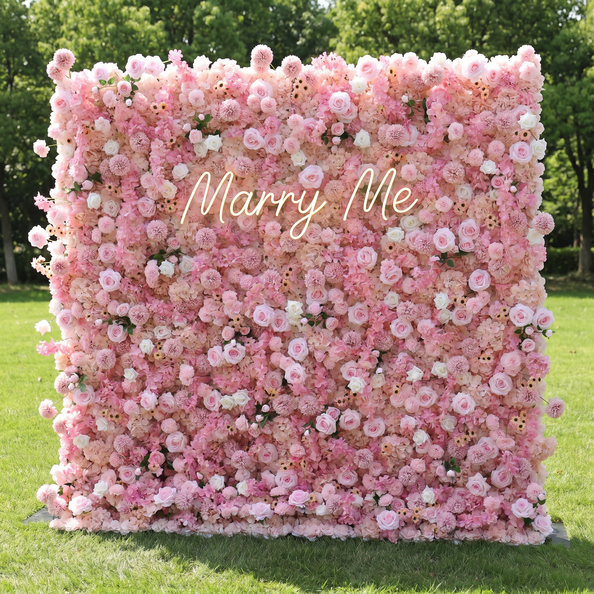Valar Flower Roll Up Stoff, künstliches, leuchtend grünes Gras, Wand, Hochzeitskulisse, florale Partydekoration, Eventfotografie-VF-426 