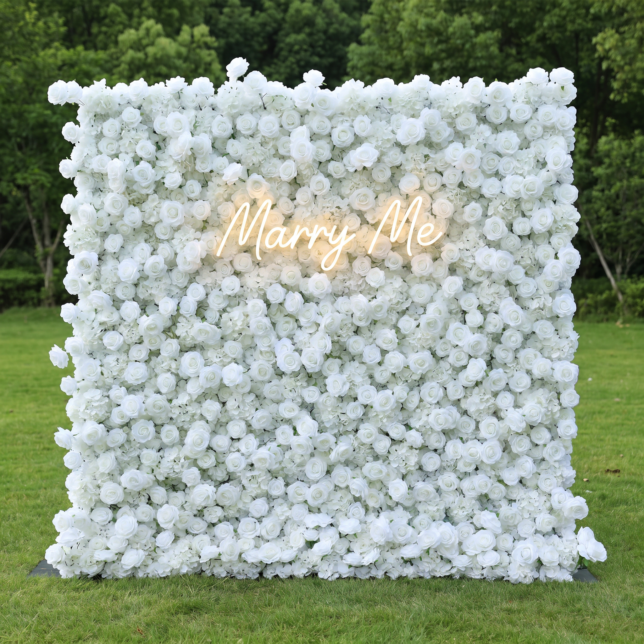 Valar Flower Roll Up Fabric Artificial Vivid Green Grass Wall Wedding Backdrop, Decoración Floral para Fiesta, Fotografía de Eventos-VF-426