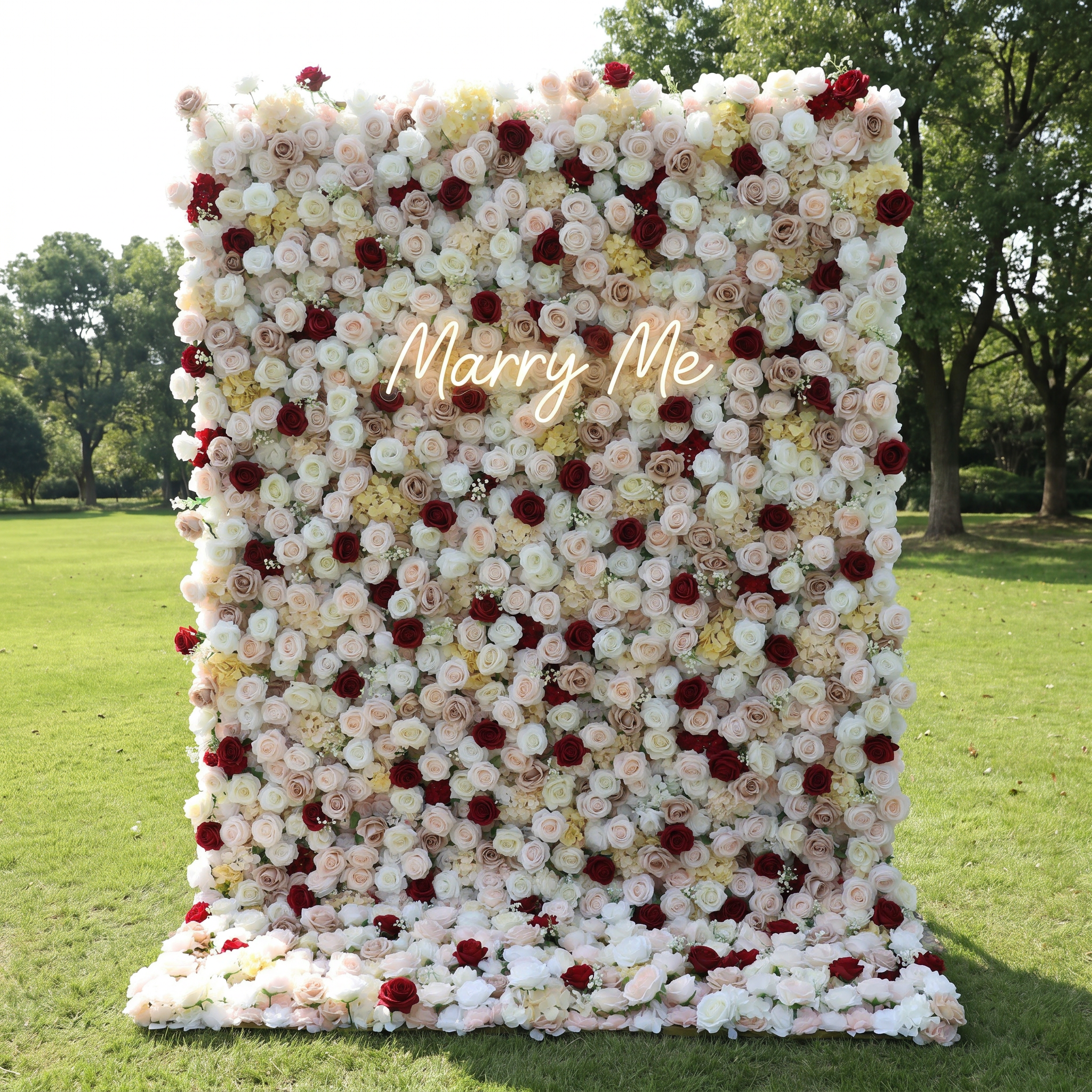 Valar Flower Roll Up Stoff, künstliches, leuchtend grünes Gras, Wand, Hochzeitskulisse, florale Partydekoration, Eventfotografie-VF-426 