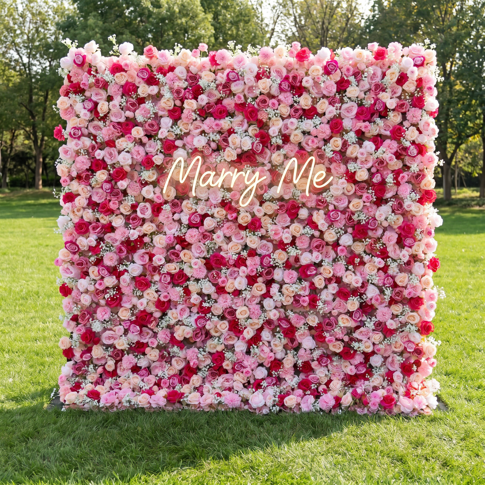 Valar Flower Roll Up Fabric Artificial Vivid Green Grass Wall Wedding Backdrop, Decoración Floral para Fiesta, Fotografía de Eventos-VF-426