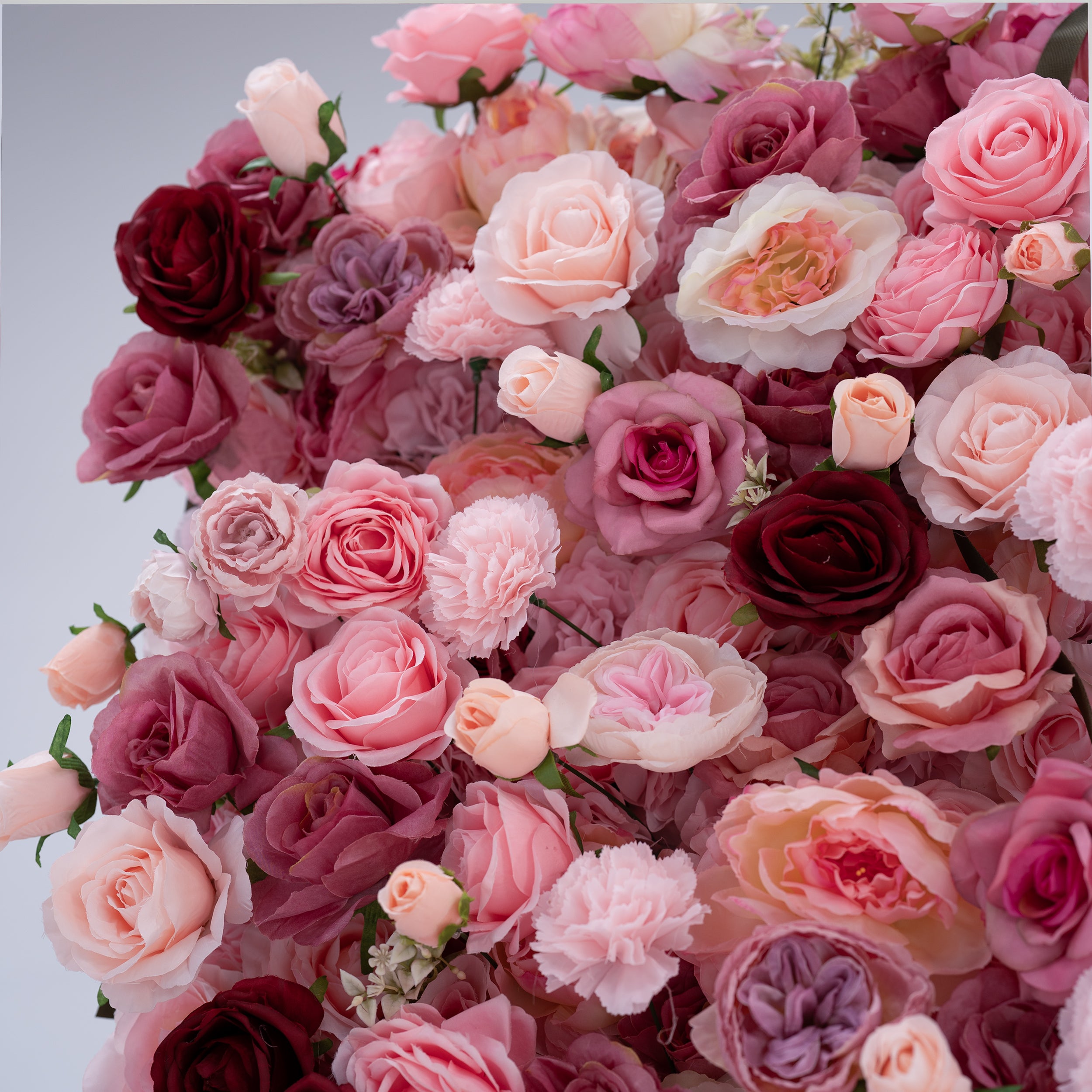 Valar Flowers Roll Up Fabric Artificial Flower Wall Wedding Backdrop, Floral Party Decor, Event Photography-VF-344