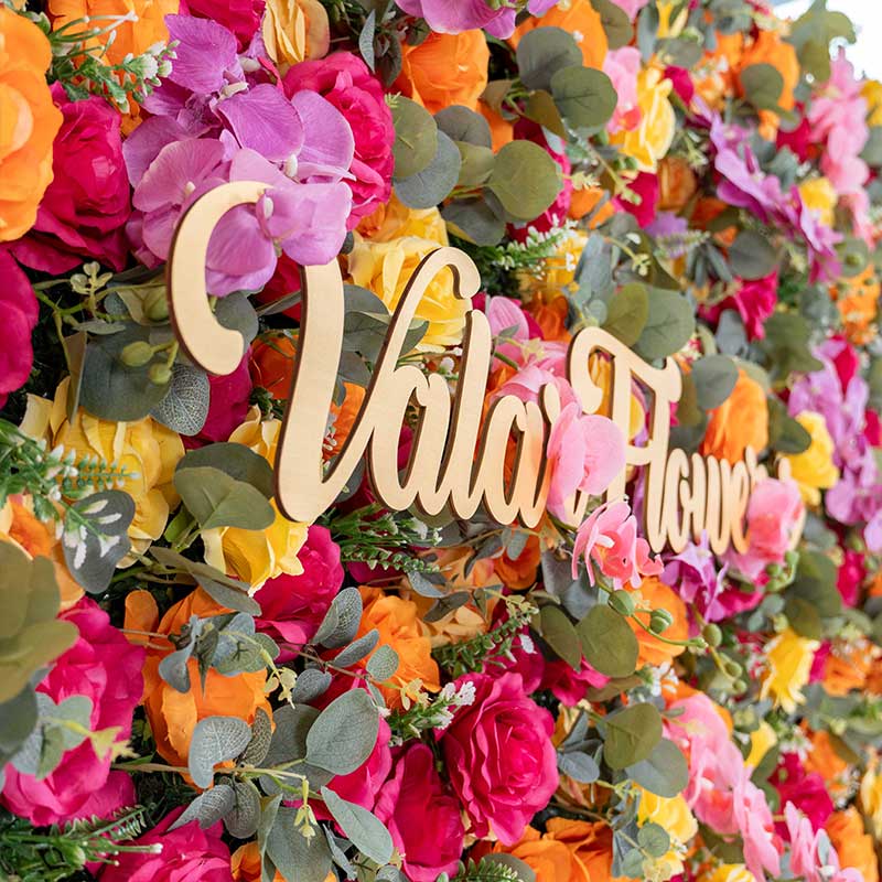 Valar Flower Roll Up Fabric Artificial Flower Wall Wedding Backdrop, Floral Party Decor, Event Photography-VF-3086