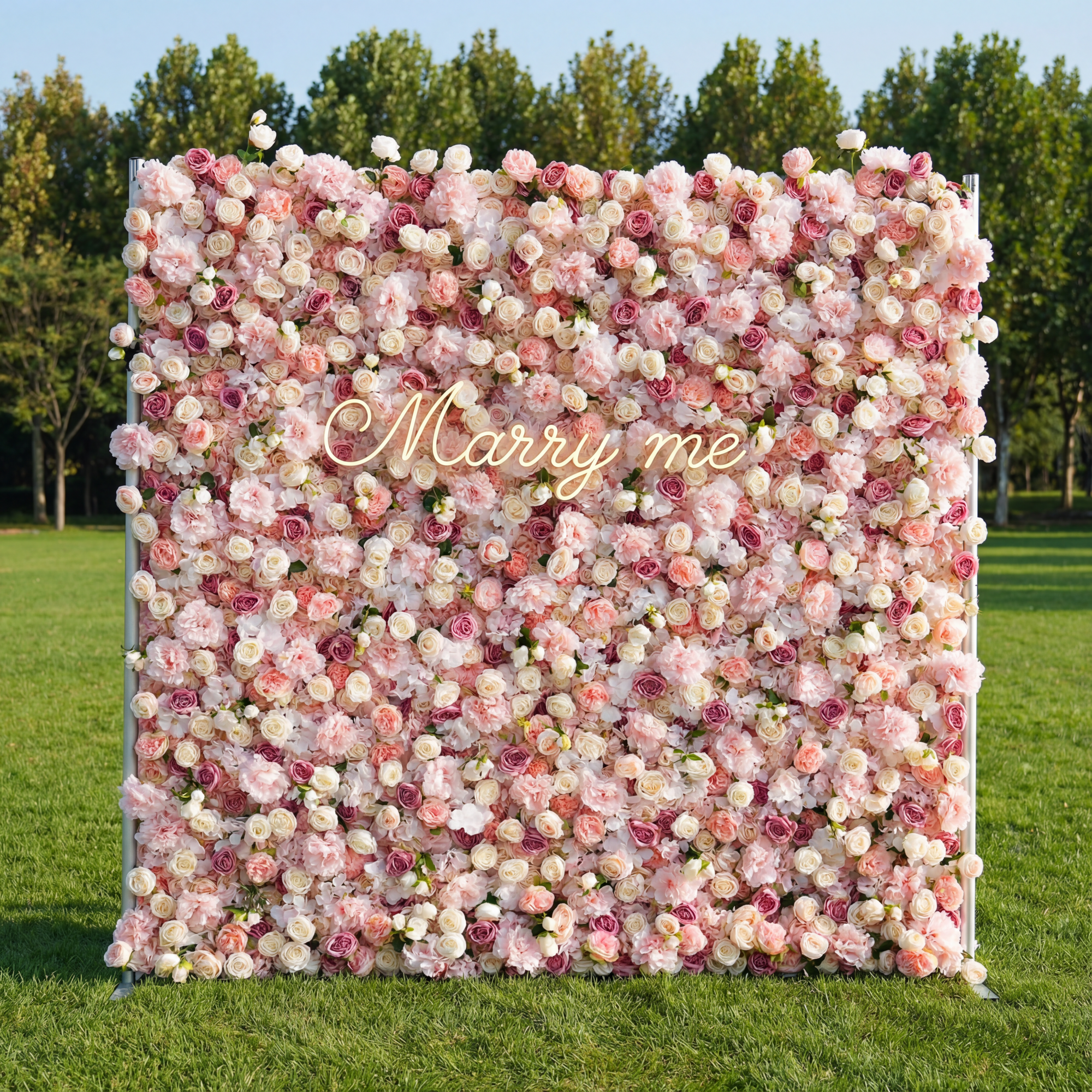Valar Flower 5D Roll-Up Artificial Silk Flower Wall Backdrop Floral Decoration for Wedding VF-503