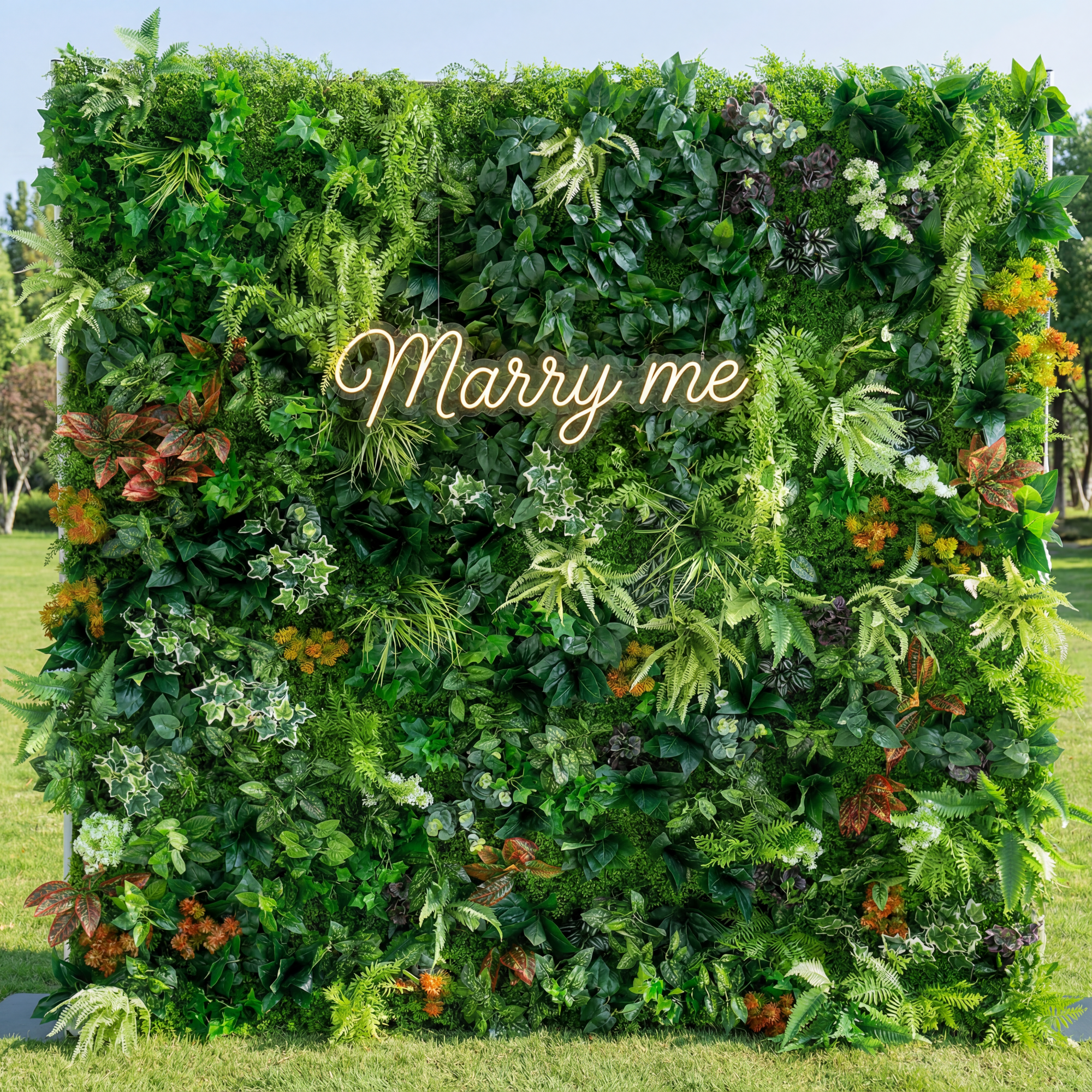 Valar Flower Roll Up Fabric Artificial Vivid Green Grass Wall Wedding Backdrop, Floral Party Decor, Event Photography-VF-426