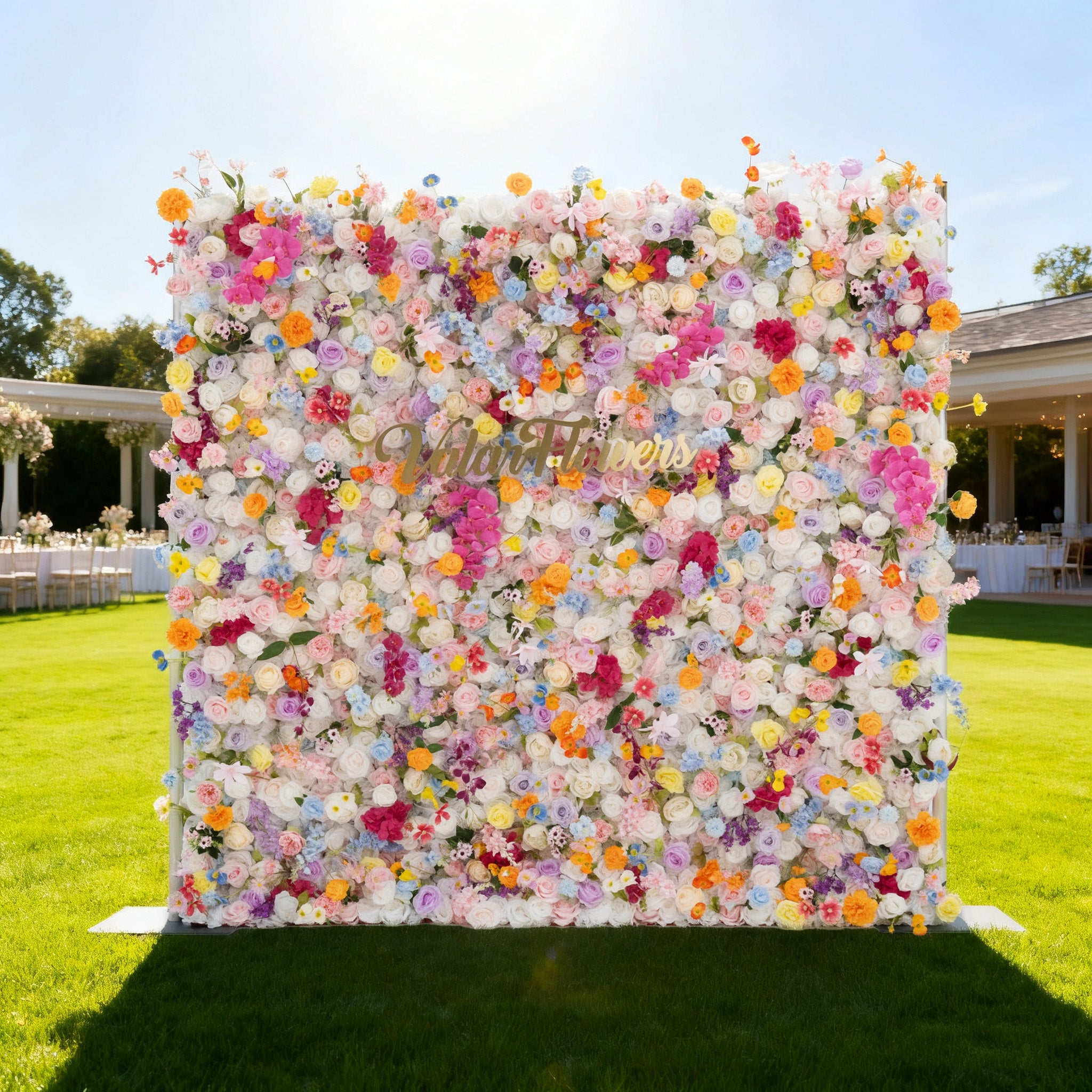 Neuerscheinung: Bezaubernder violettfarbener Kunstblumen-Hintergrund für unvergessliche Events – VF-810