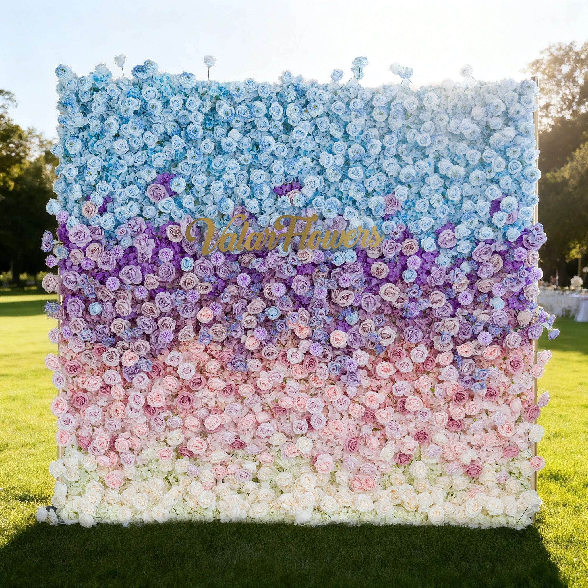Neuerscheinung: Bezaubernder violettfarbener Kunstblumen-Hintergrund für unvergessliche Events – VF-810