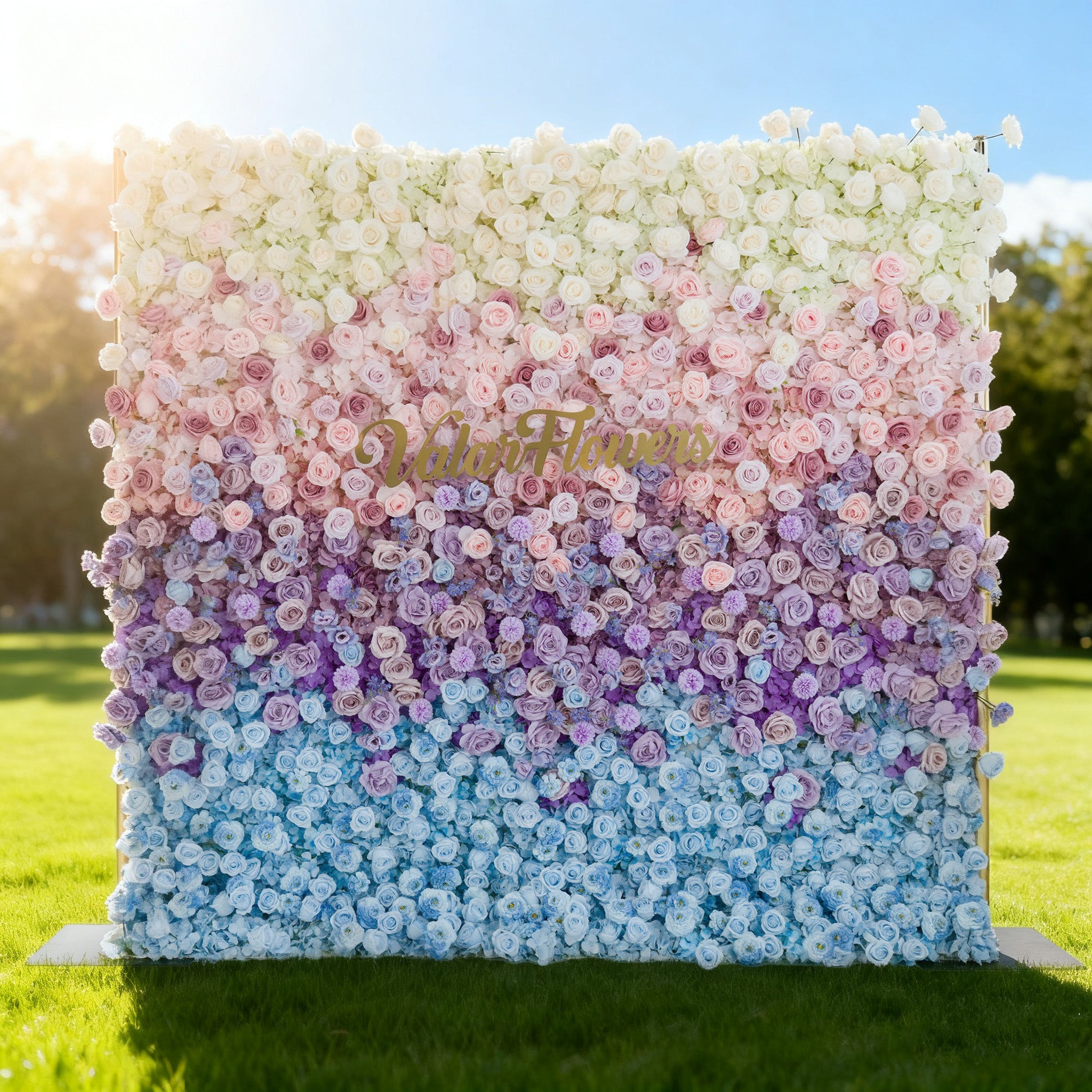 Neuerscheinung: Bezaubernder violettfarbener Kunstblumen-Hintergrund für unvergessliche Events – VF-810