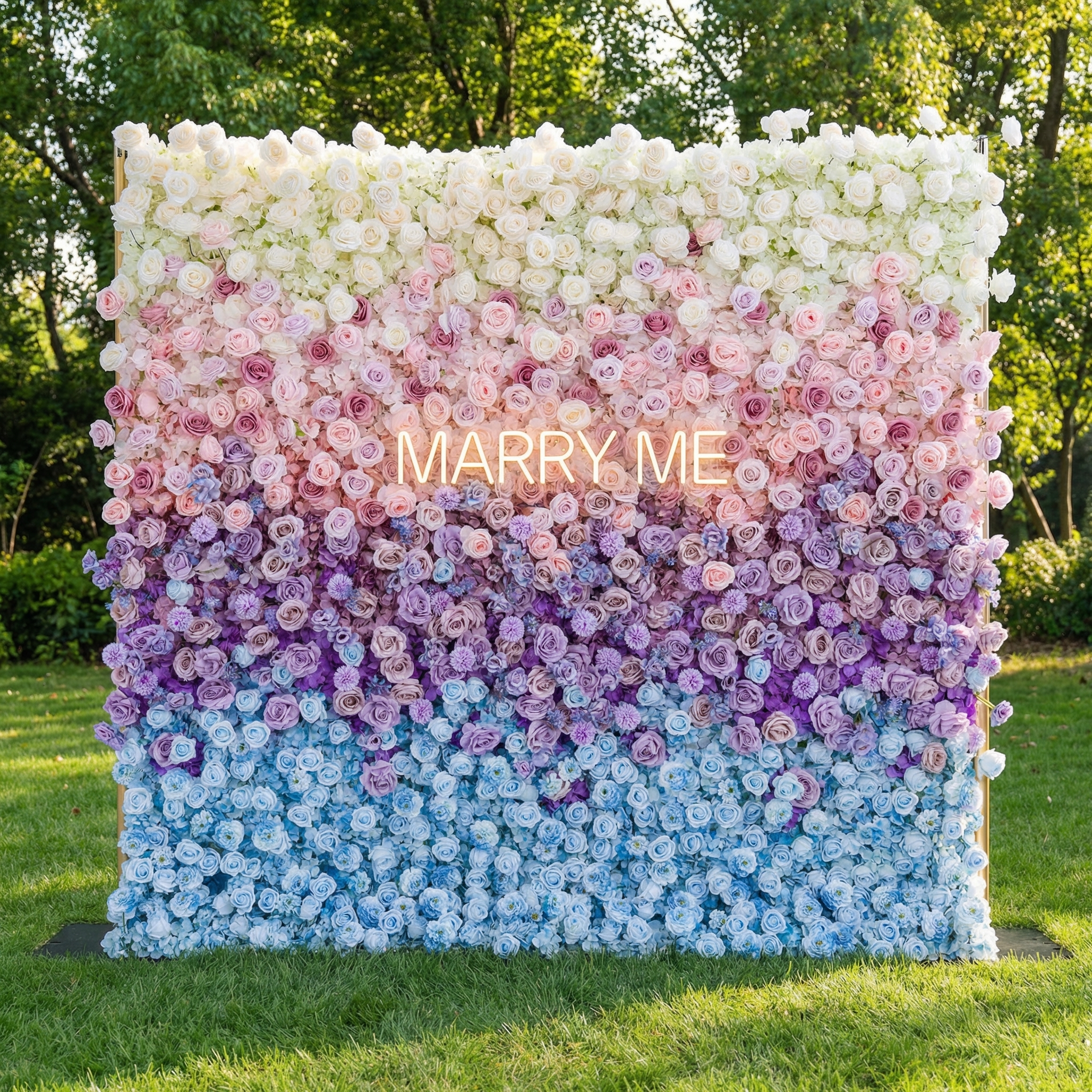 ValarFlower 5D Ombre Rainbow Artificial Flower Backdrop VF-828-2