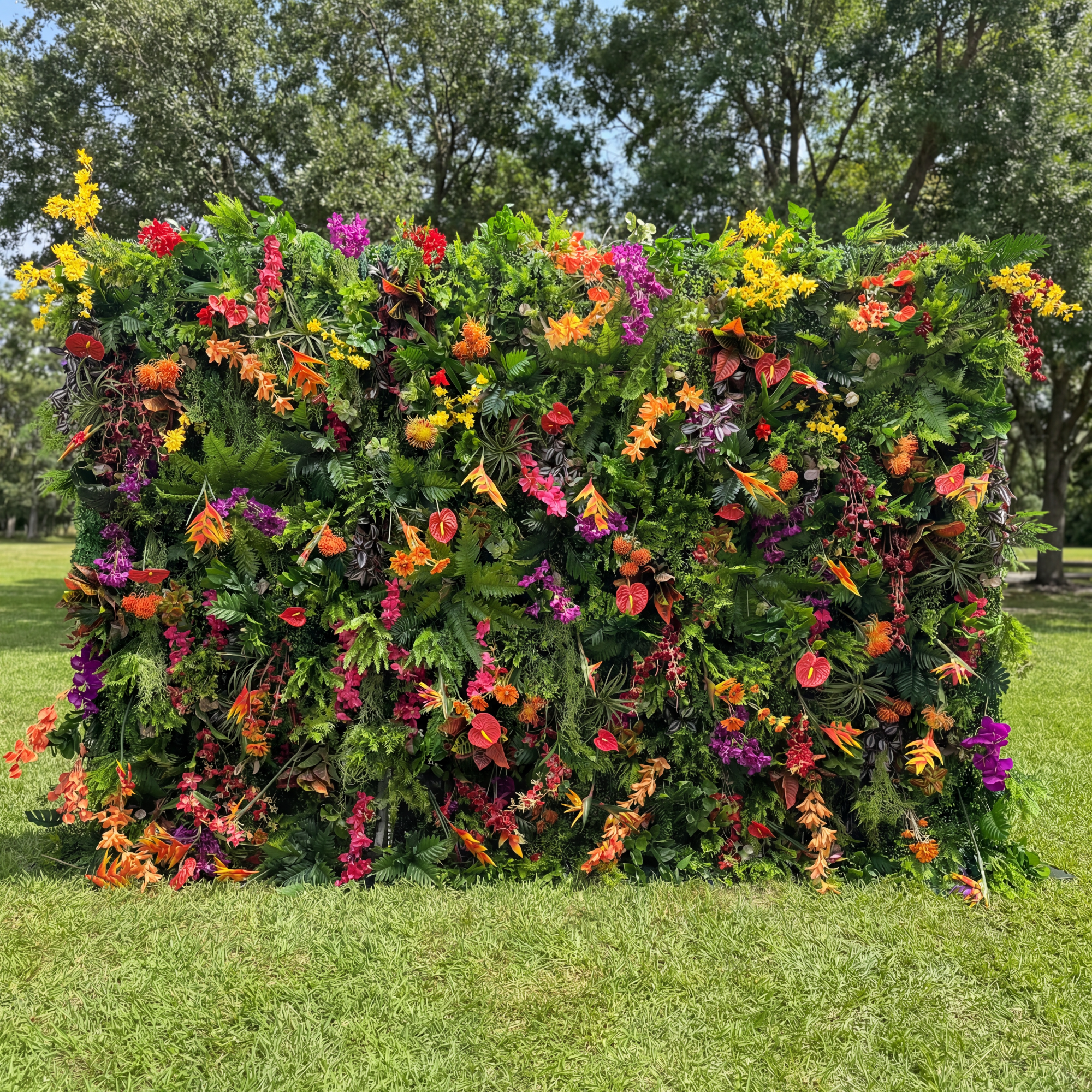 Valar Flower Tropical Jungle Flower Wall Backdrop – Artificial Greenery & Event Decor VF-835