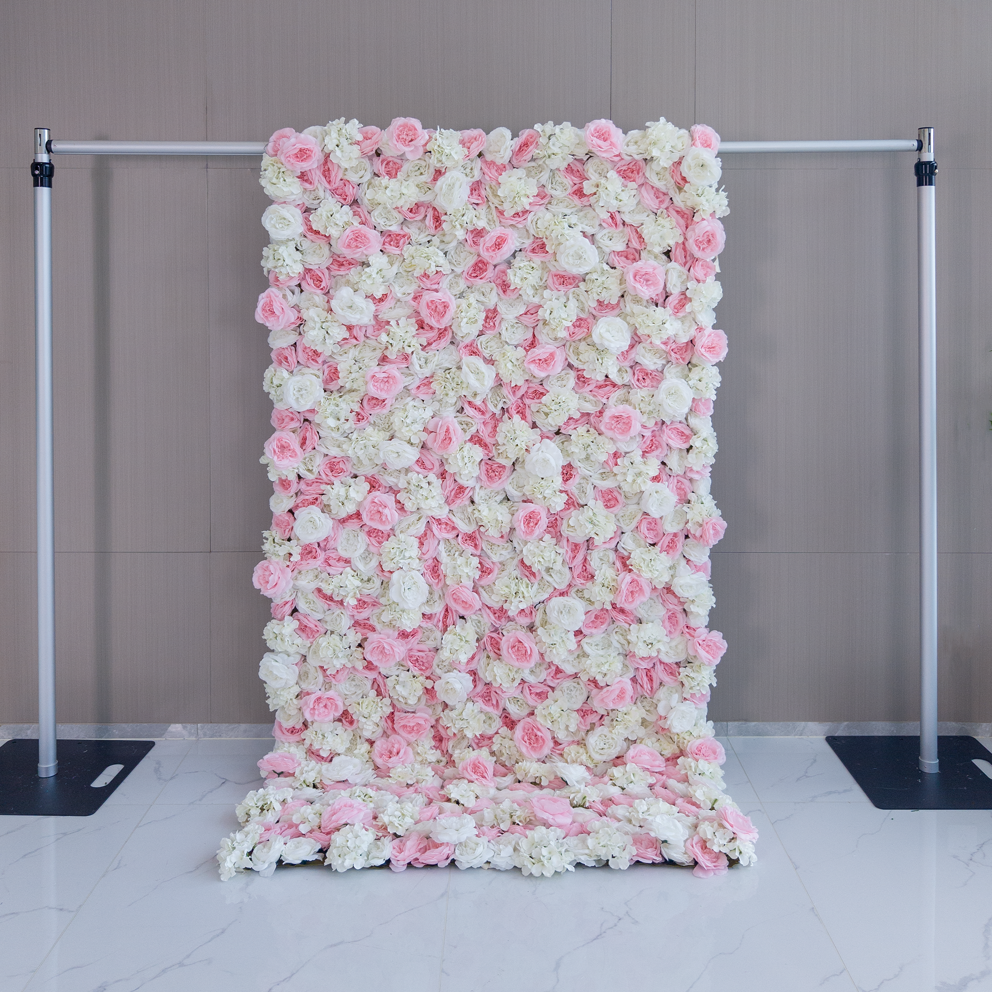 5D Roll up Artificial Flower Wall Wedding Backdrop Party Decoration