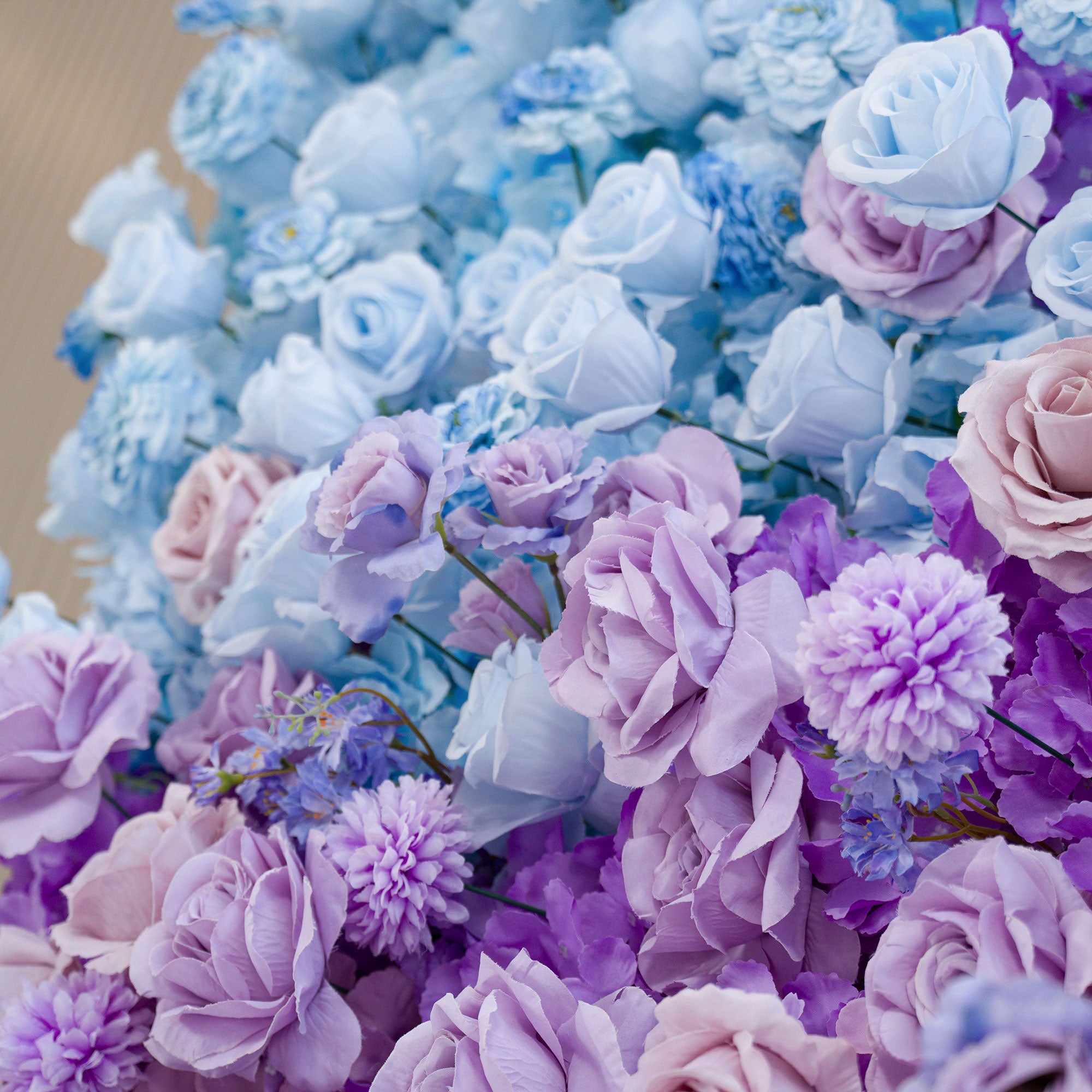 ValarFlower 5D Gradient Ombre Blue - Purple - Pink Artificial Flower Backdrop VF-828-1