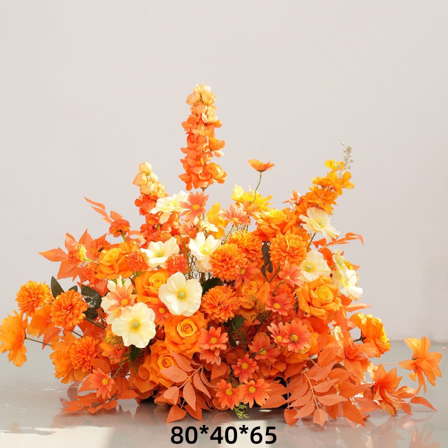 Configuración de flores artificiales inspiradas en la primavera – Conjunto de flores artificiales azules y amarillas para eventos FA-264