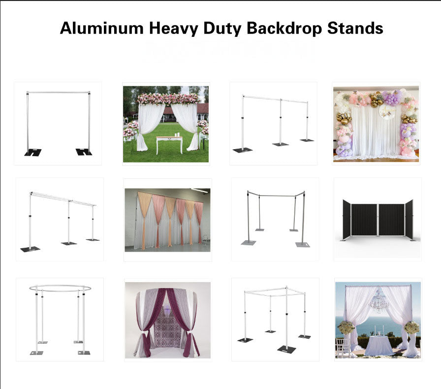 ValarFlower Adjustable Aluminum Frame Pipe and Drape Stand – Perfect for Exhibition Backdrops, Event Decorations