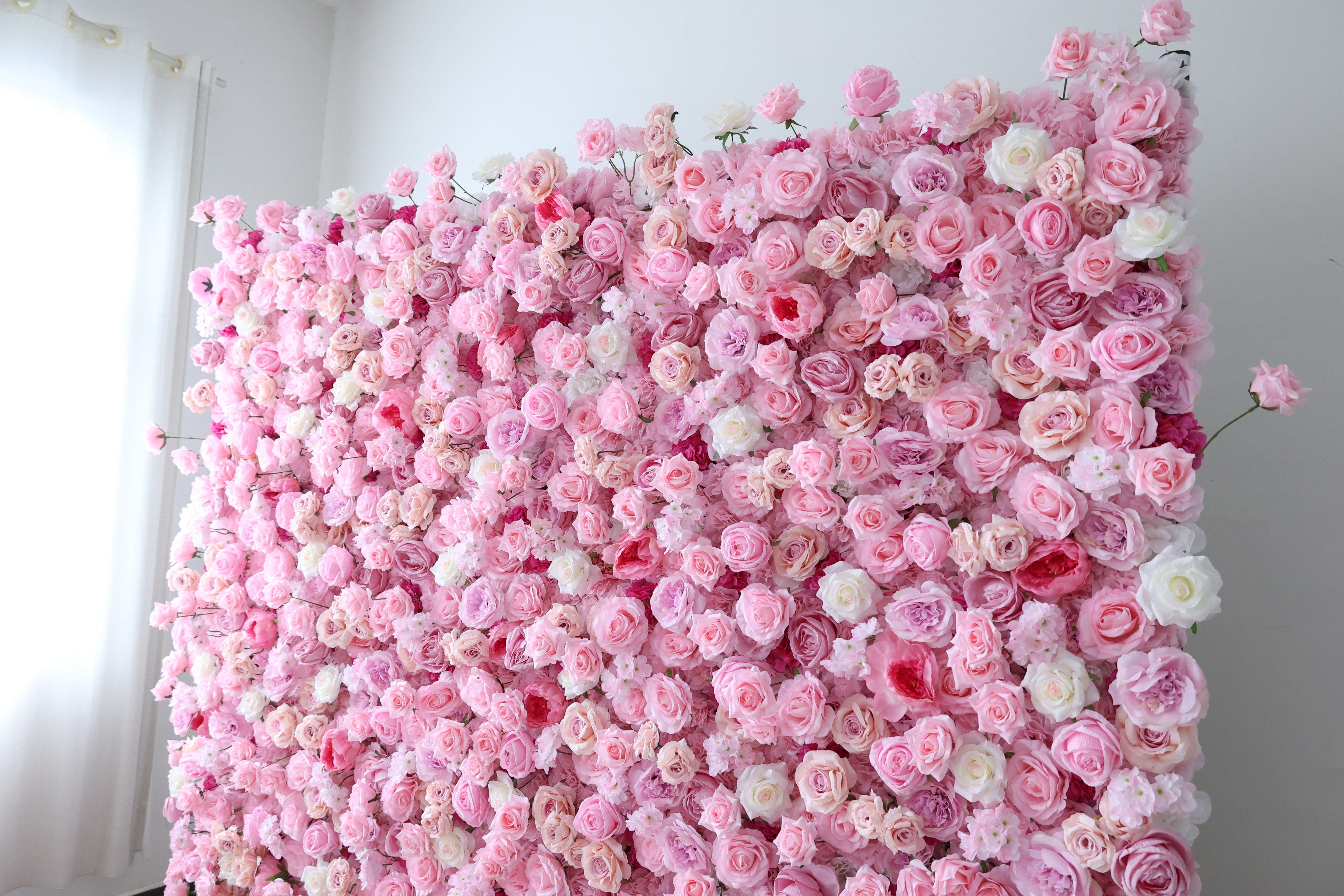 Valar Flower Roll Up Fabric Artificial Vivid Green Grass Wall Wedding Backdrop, Decoración Floral para Fiesta, Fotografía de Eventos-VF-426
