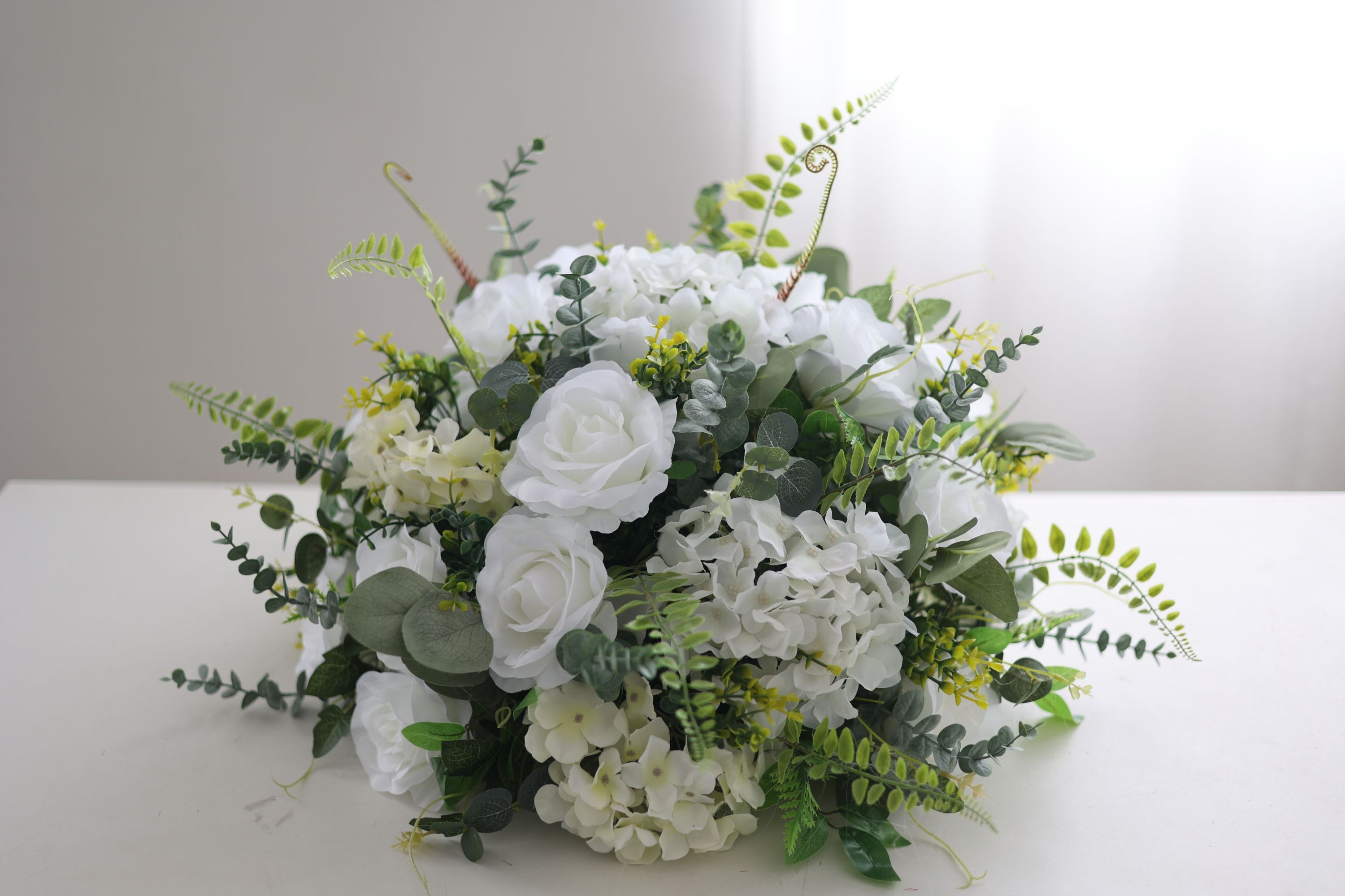 Luxurious Blossom Bouquet featuring premium red and white roses with lush greenery accents VF-0083