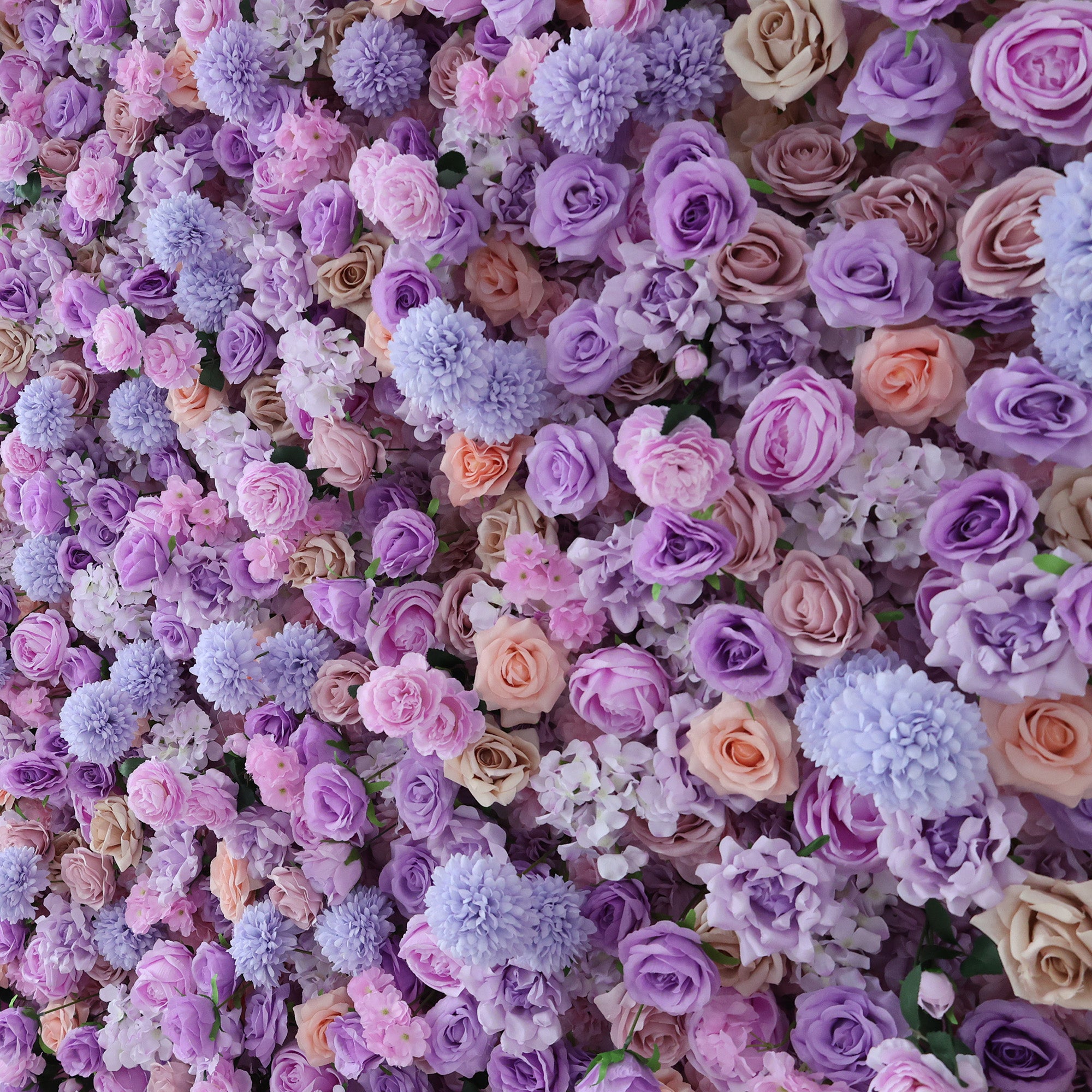 ValarFlower Lavender & Lilac Floral Symphony Flower Wall: A Dreamy Purple Haven for Enchanting Celebrations-VF-515
