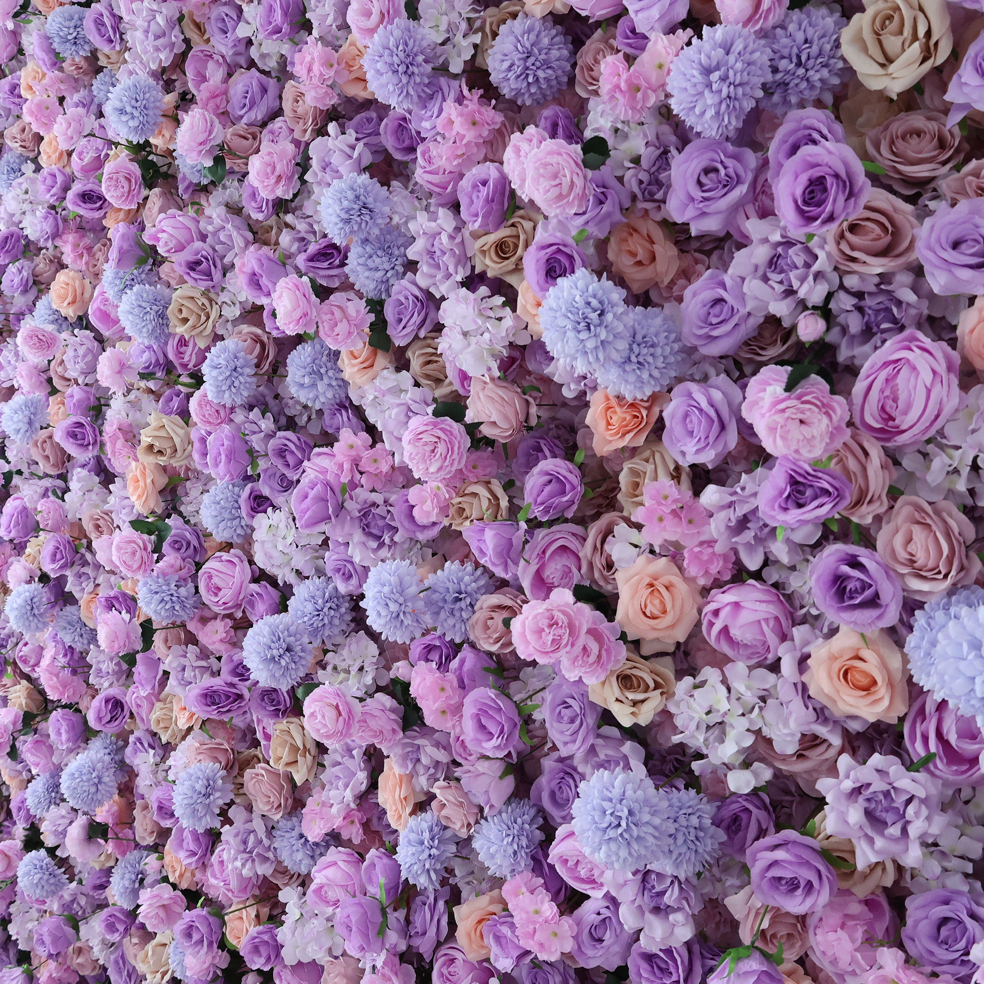 ValarFlower Lavender & Lilac Floral Symphony Flower Wall: A Dreamy Purple Haven for Enchanting Celebrations-VF-515