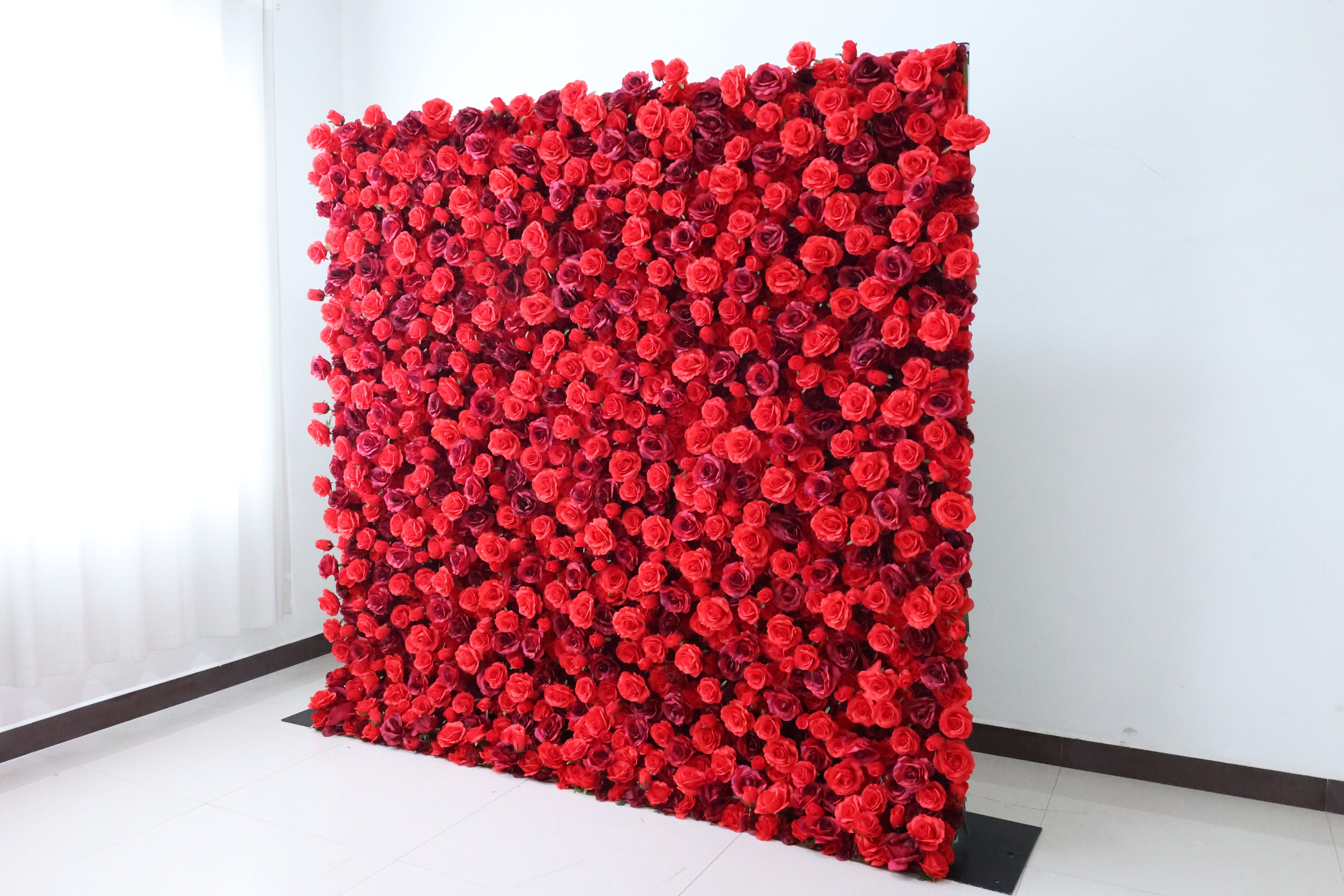Valar Flower Roll Up Fabric Artificial Vivid Green Grass Wall Wedding Backdrop, Decoración Floral para Fiesta, Fotografía de Eventos-VF-426
