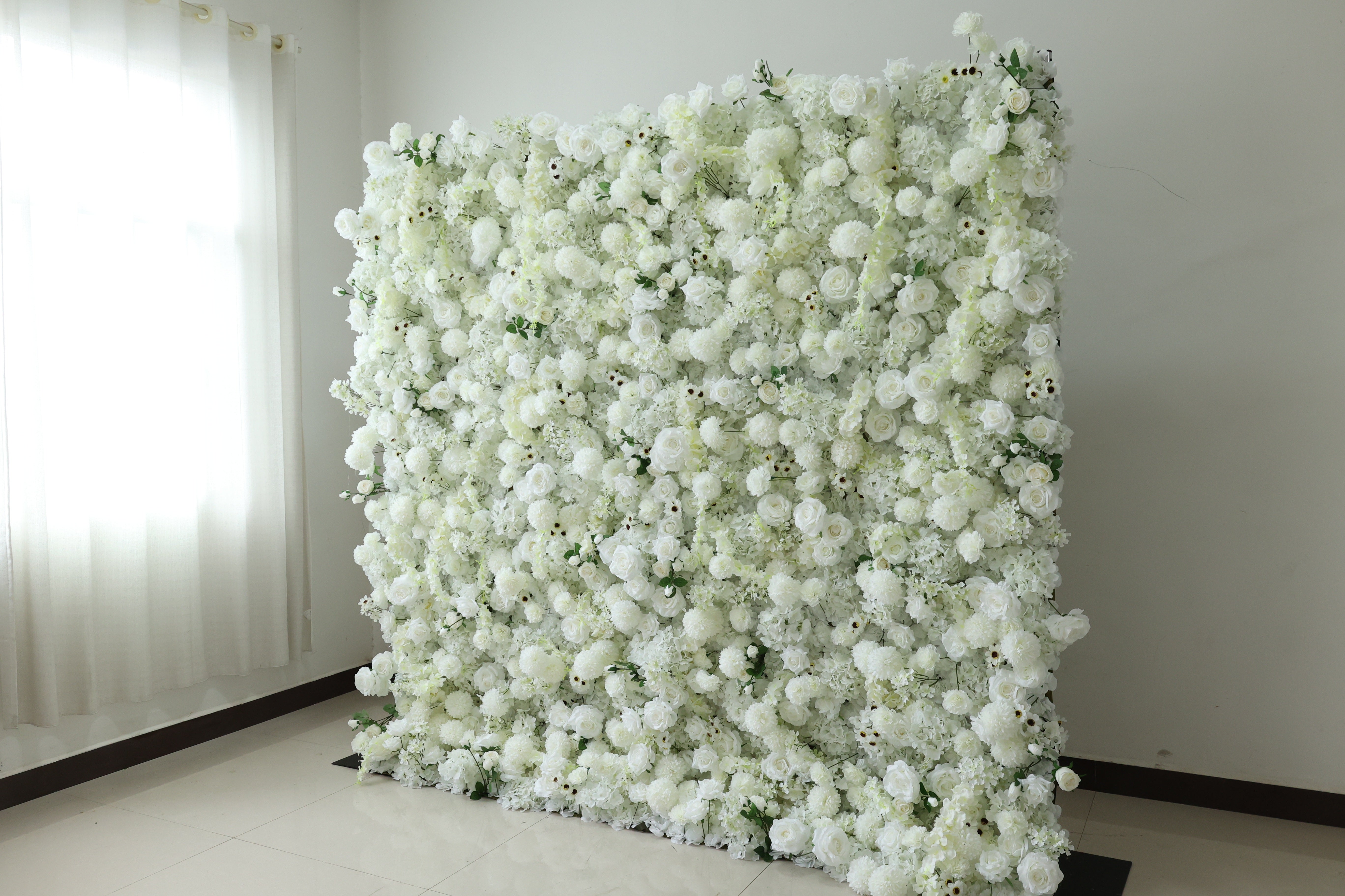 Valar Flower Roll Up Fabric Artificial Vivid Green Grass Wall Wedding Backdrop, Decoración Floral para Fiesta, Fotografía de Eventos-VF-426