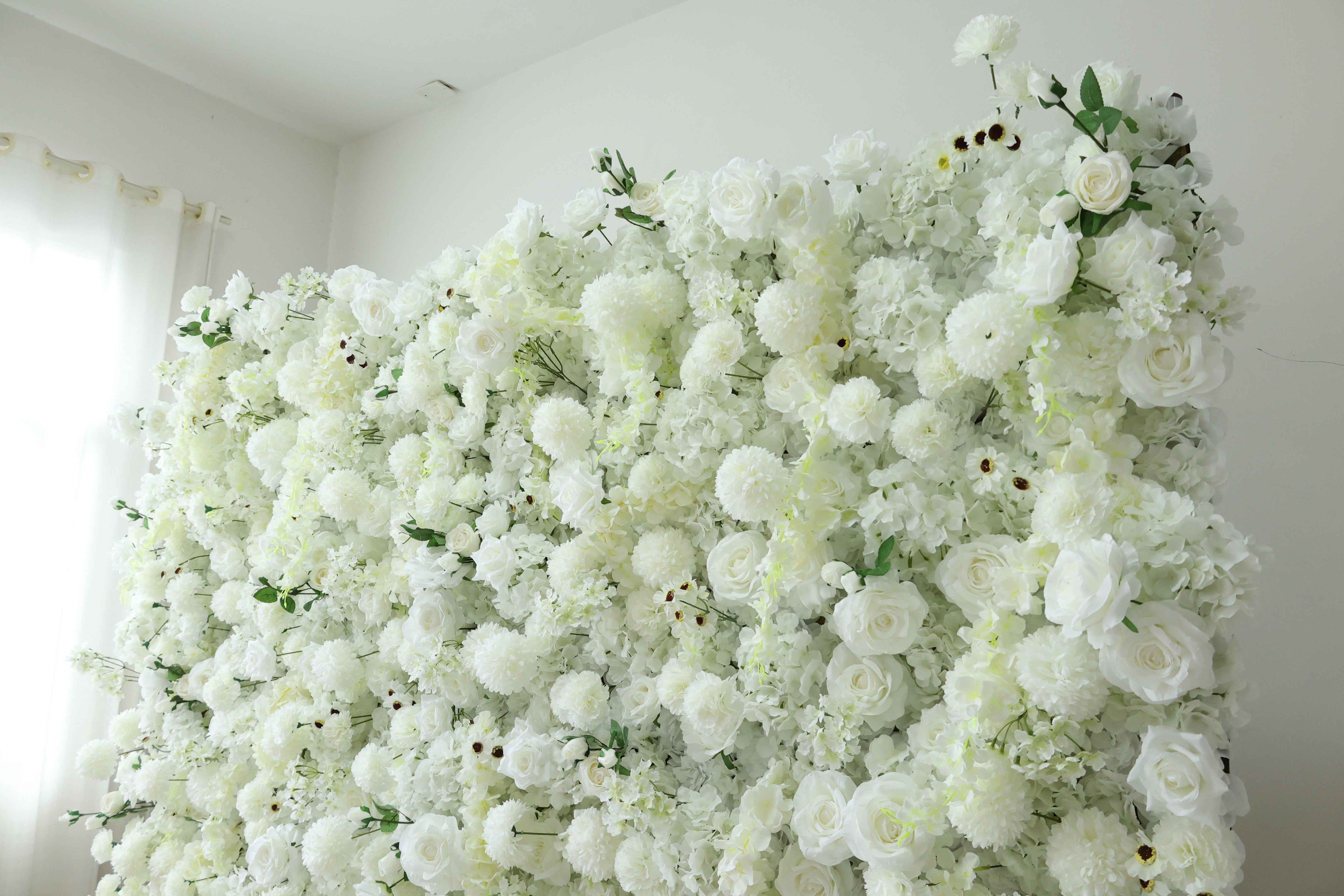 Valar Flower Roll Up Stoff, künstliches, leuchtend grünes Gras, Wand, Hochzeitskulisse, florale Partydekoration, Eventfotografie-VF-426 