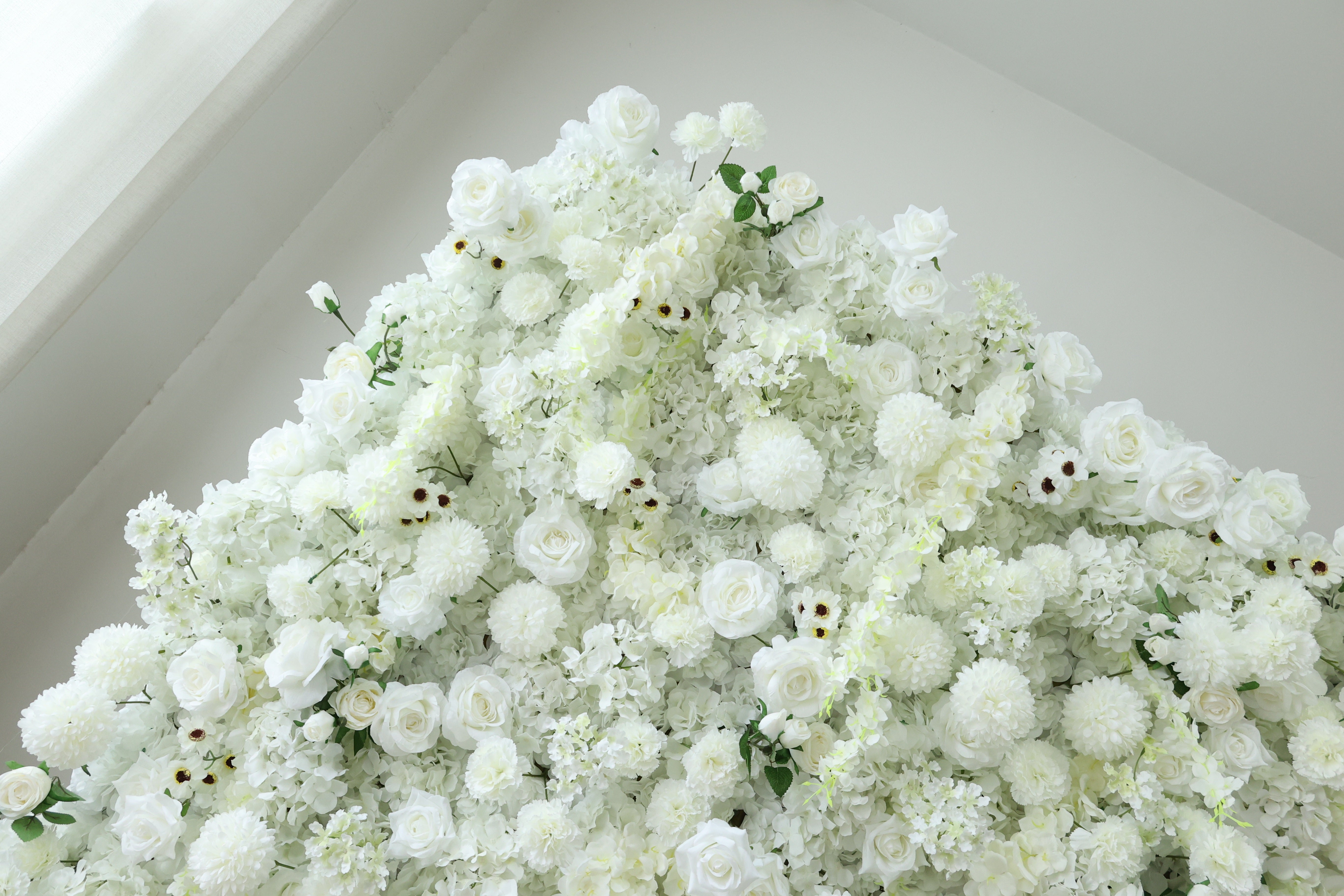 Valar Flower Roll Up Stoff, künstliches, leuchtend grünes Gras, Wand, Hochzeitskulisse, florale Partydekoration, Eventfotografie-VF-426 