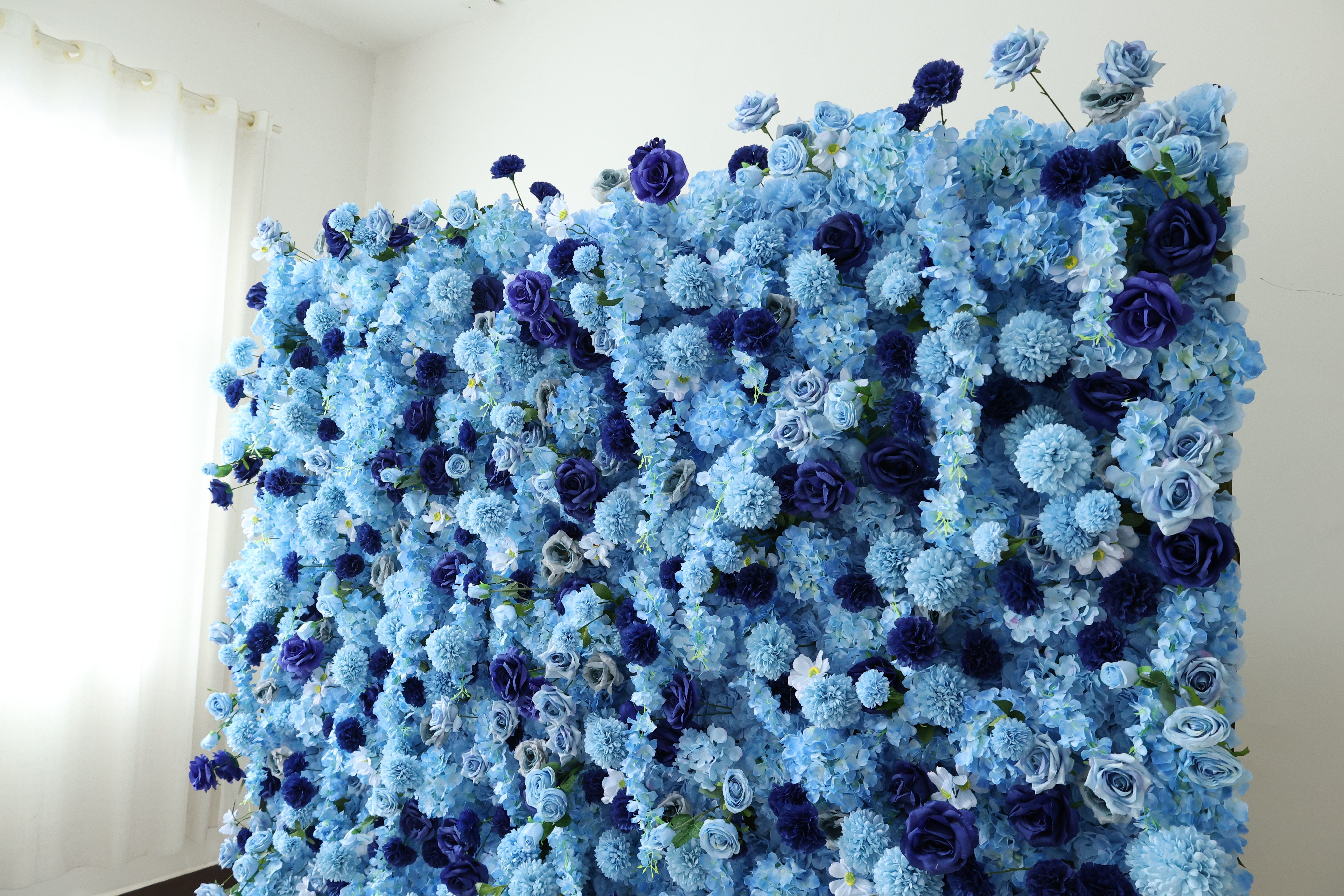 Valar Flower Roll Up Stoff, künstliches, leuchtend grünes Gras, Wand, Hochzeitskulisse, florale Partydekoration, Eventfotografie-VF-426 