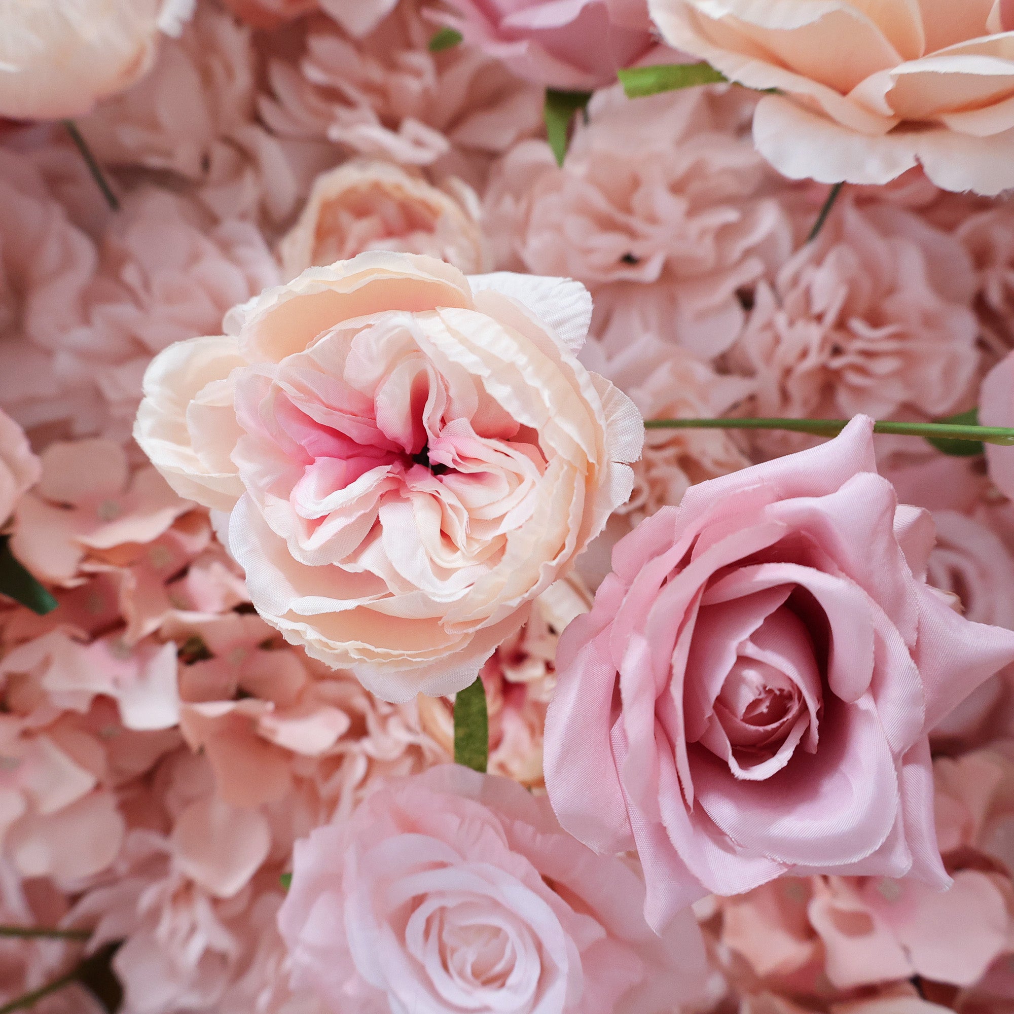 ValarFlower Blush & White Floral Extravaganza Wall: A Romantic, Dreamy Masterpiece for Enchanting Celebrations VF-550