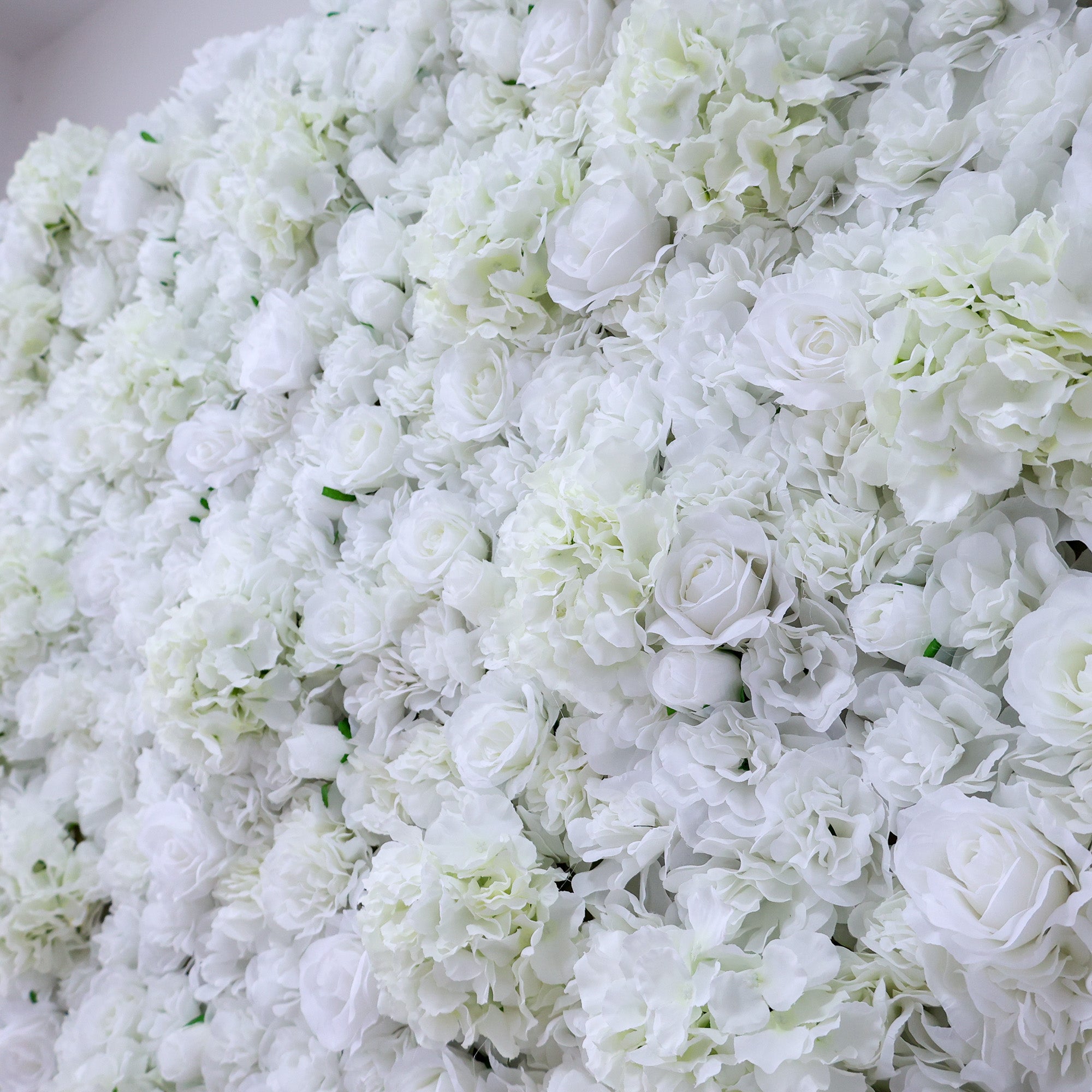 ValarFlower All - White Floral Wall: A Pure, Elegant Masterpiece for Timeless Celebrations VF-551