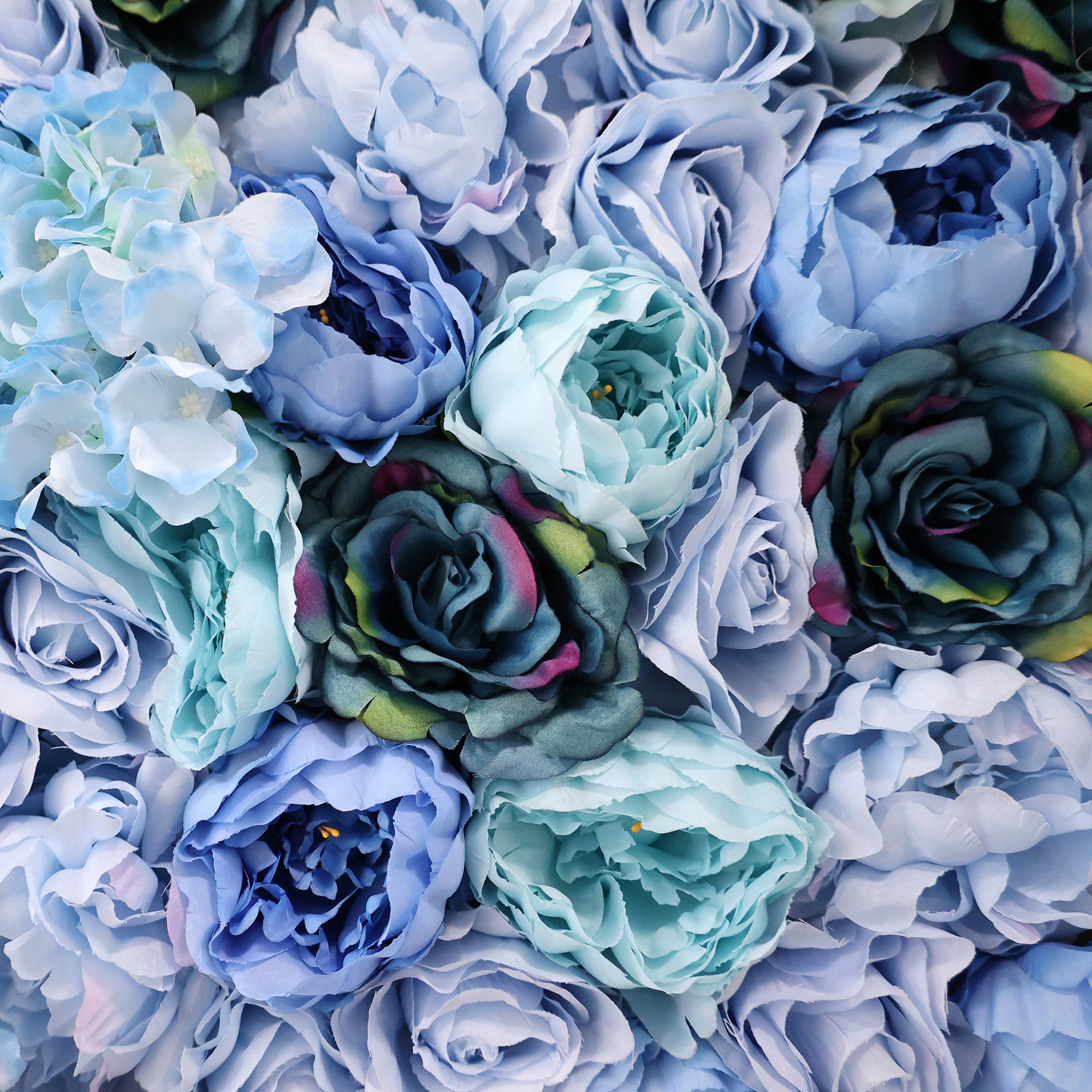 ValarFlower Blue & Teal Floral Extravaganza Wall: A Captivating, Ocean-Inspired Masterpiece for Memorable Celebrations VF-549