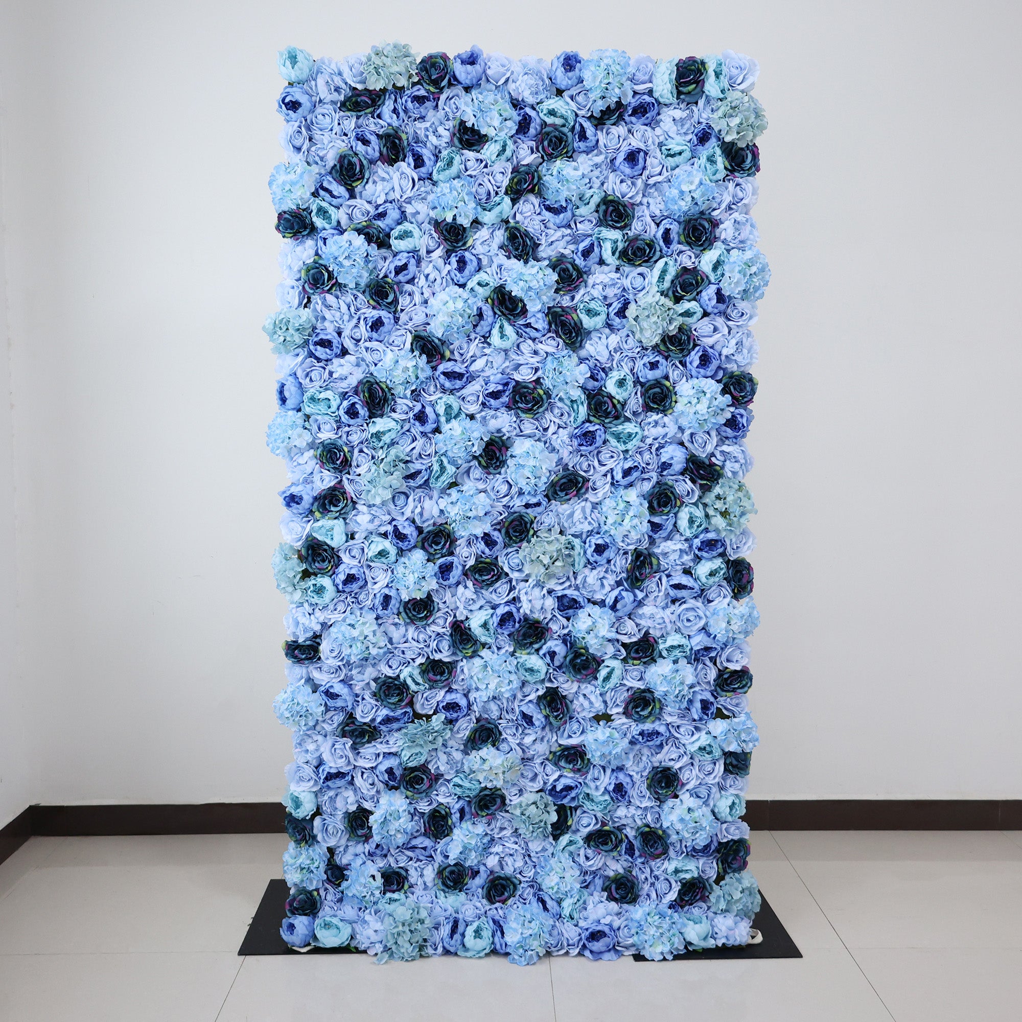 ValarFlower Blue & Teal Floral Extravaganza Wall: A Captivating, Ocean-Inspired Masterpiece for Memorable Celebrations VF-549