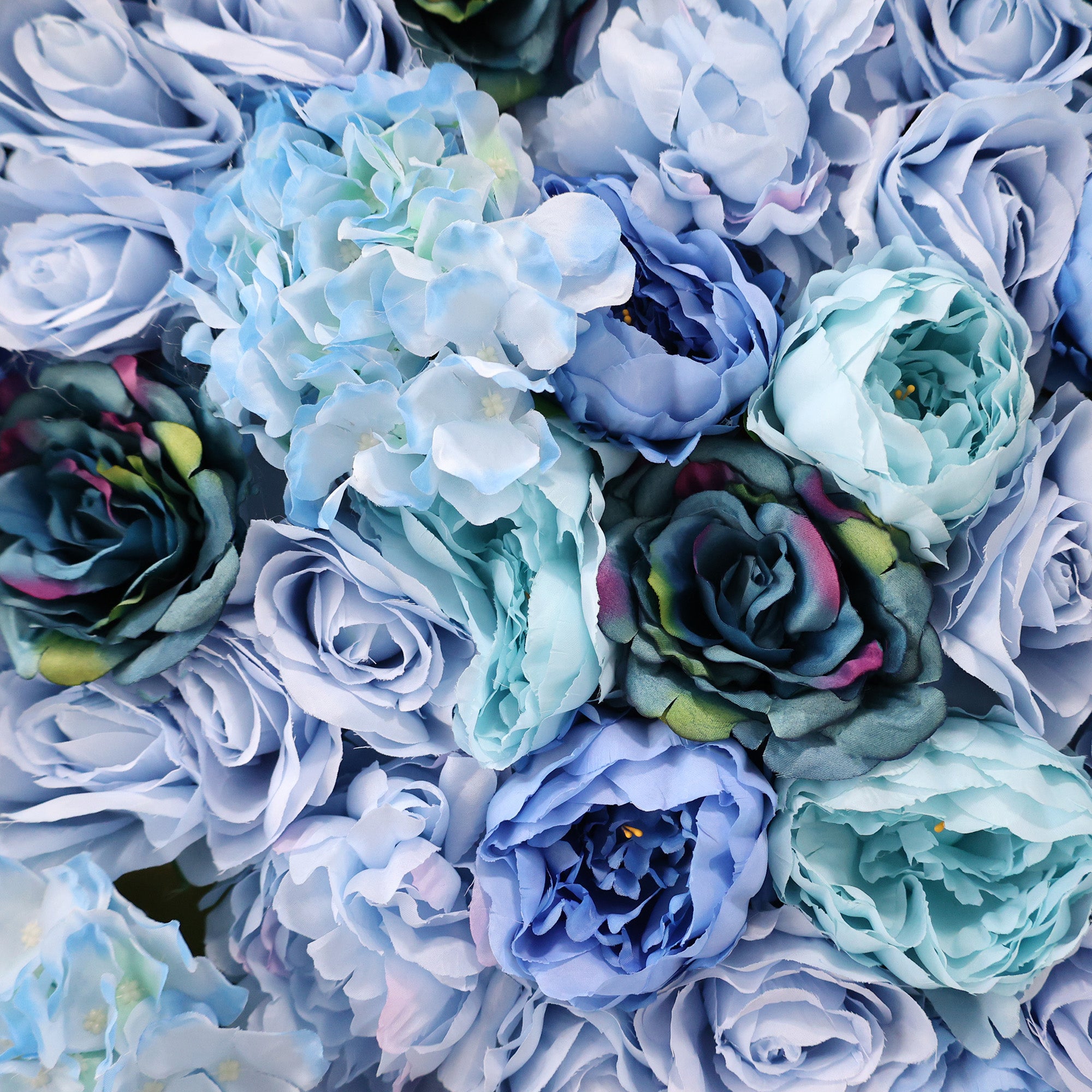 ValarFlower Blue & Teal Floral Extravaganza Wall: A Captivating, Ocean-Inspired Masterpiece for Memorable Celebrations VF-549