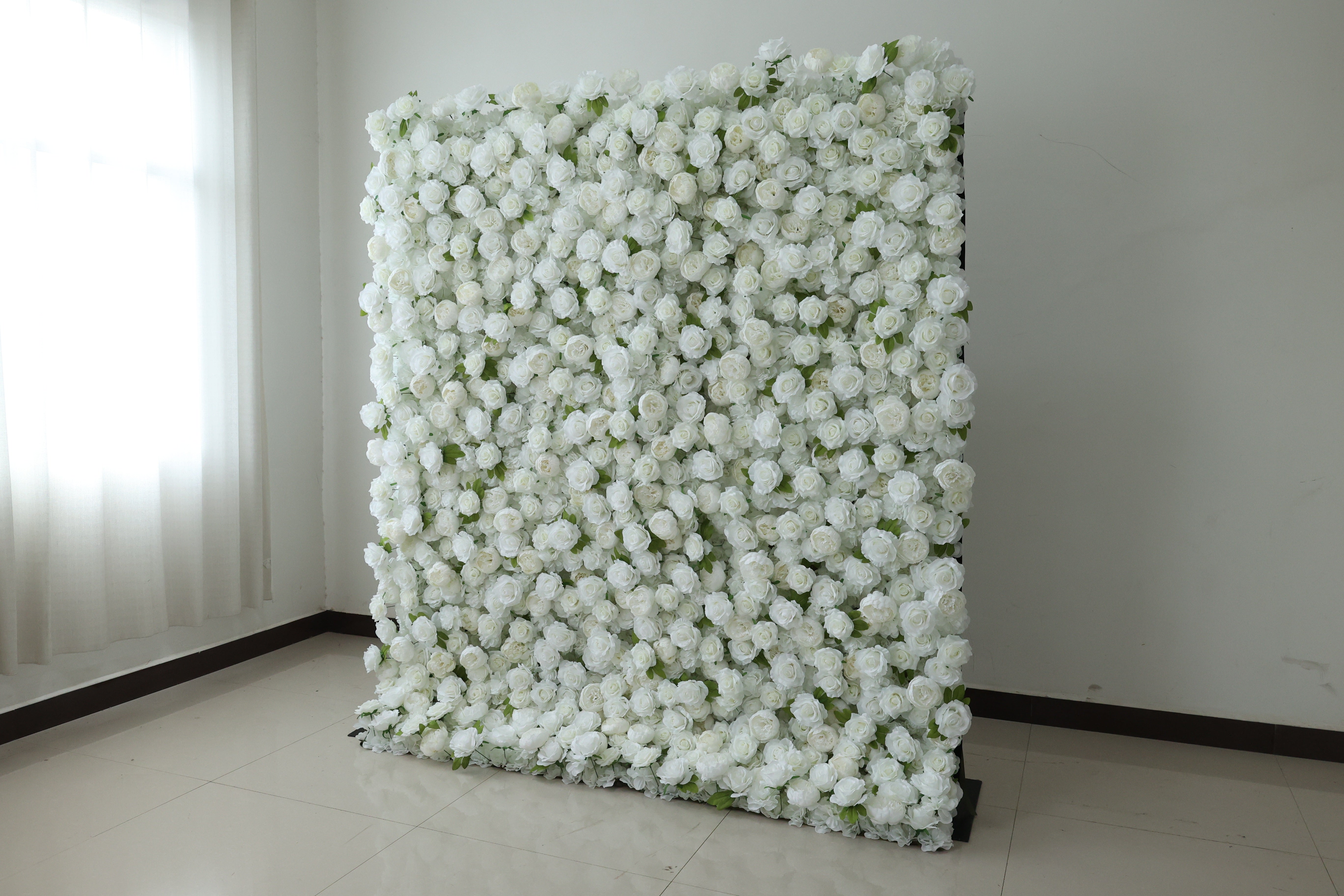 Valar Flower Roll Up Fabric Artificial Vivid Green Grass Wall Wedding Backdrop, Decoración Floral para Fiesta, Fotografía de Eventos-VF-426