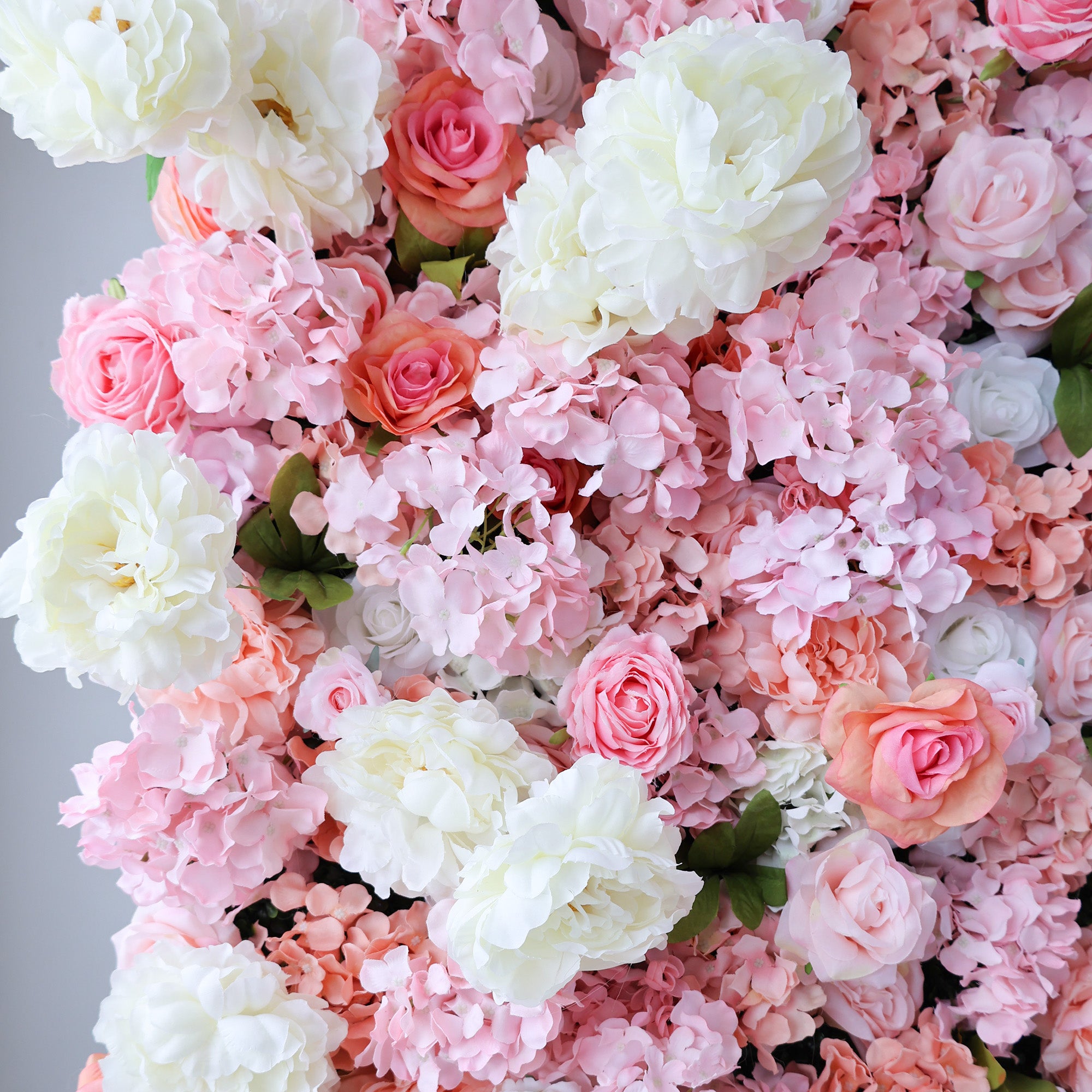 ValarFlower Blush & Coral Floral Extravaganza Wall: A Romantic, Dreamy Masterpiece for Enchanting Celebrations VF-544