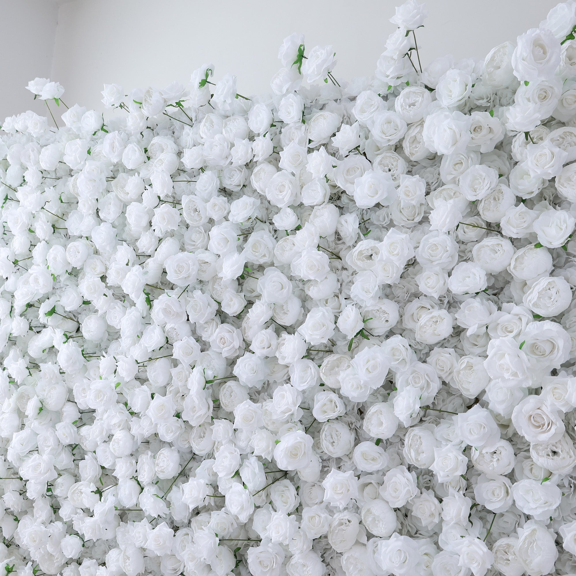 ValarFlower All - White Rose Floral Extravaganza Wall: A Pure, Elegant Masterpiece for Timeless Occasions VF-547