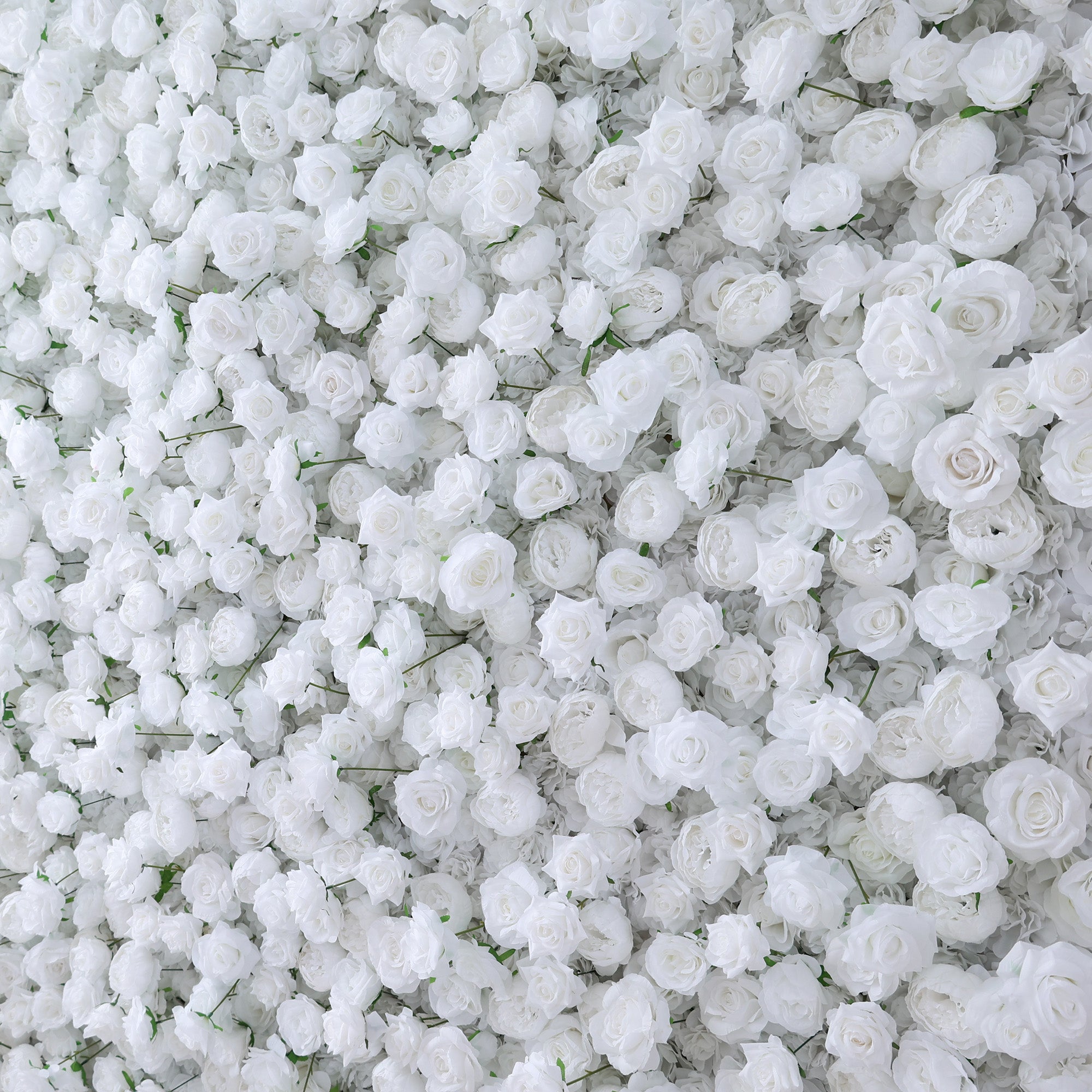 ValarFlower All - White Rose Floral Extravaganza Wall: A Pure, Elegant Masterpiece for Timeless Occasions VF-547