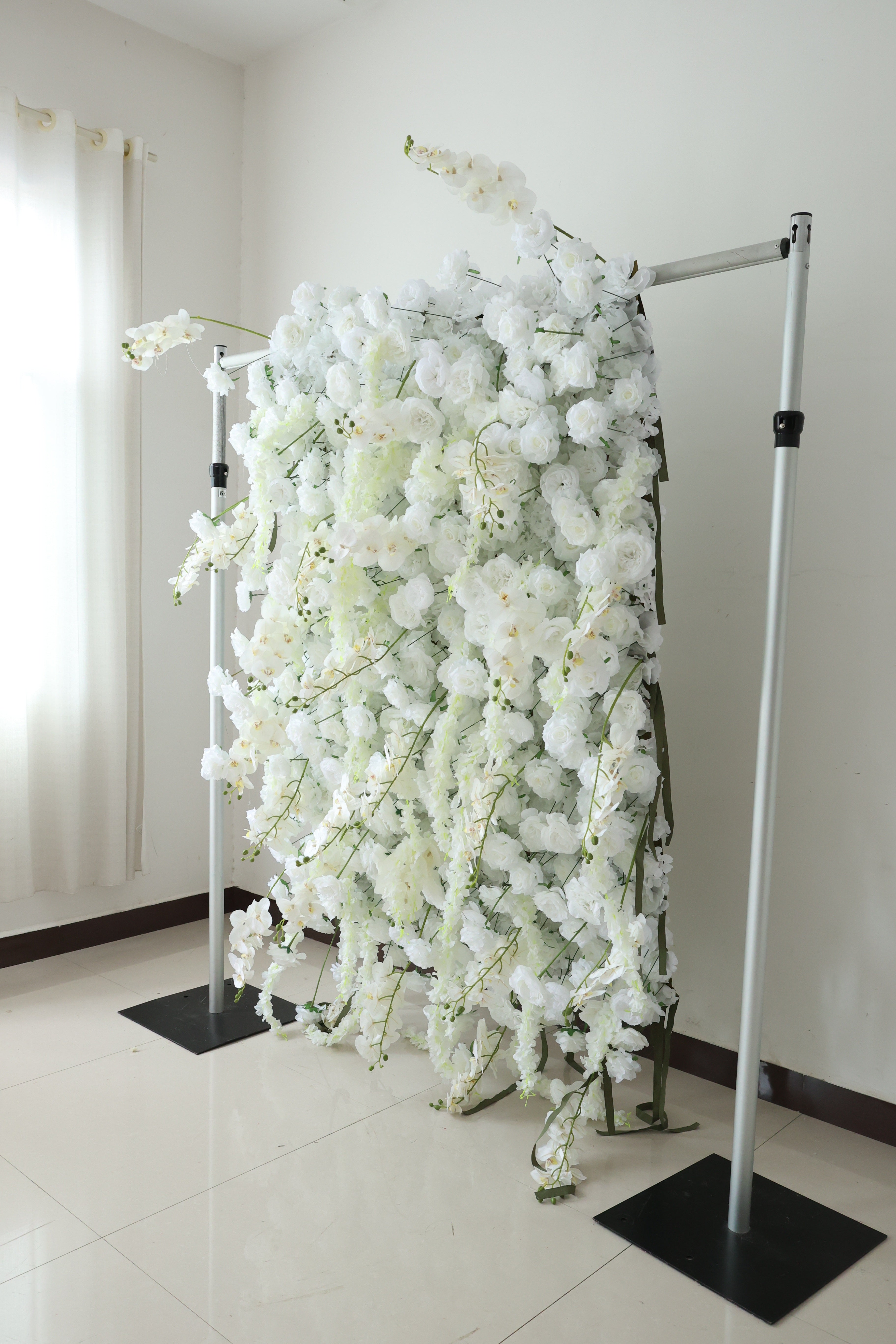 Valar Flower Roll Up Fabric Artificial Flower Wall Wedding Backdrop, Decoración Floral para Fiestas, Fotografía de Eventos-VF-374