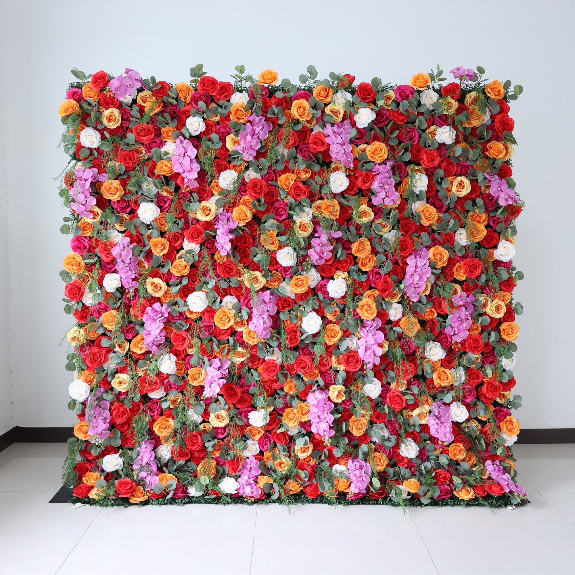 ValarFlower Fiery Color Burst Floral Extravaganza Wall: A Bold, Lively Masterpiece for Energetic Celebrations VF-546