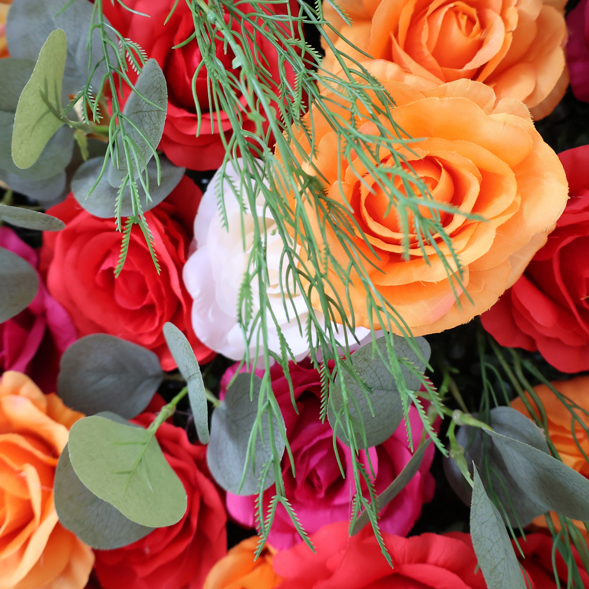 ValarFlower Fiery Color Burst Floral Extravaganza Wall: A Bold, Lively Masterpiece for Energetic Celebrations VF-546