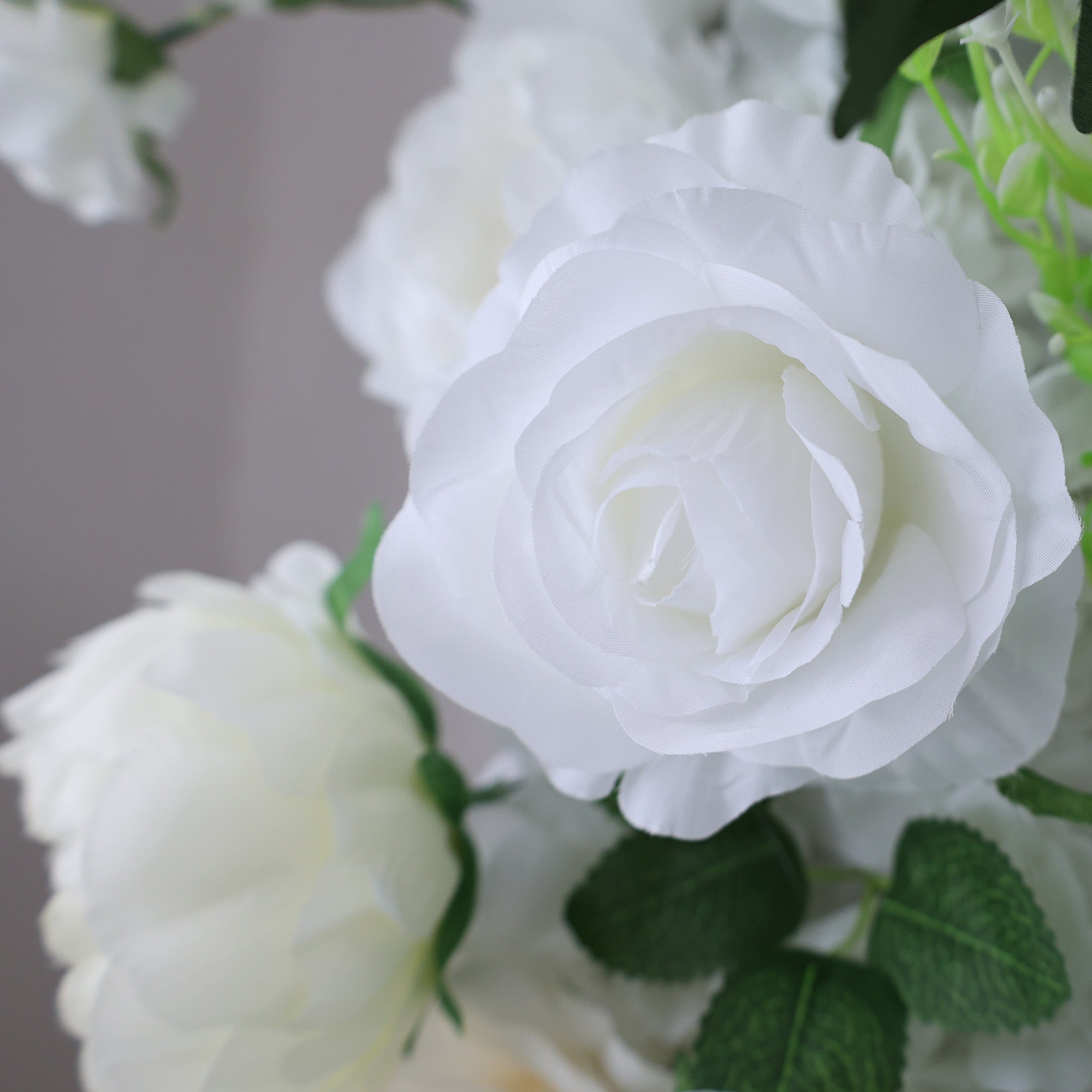 ValarFlower Ivory & Greenery Floral Extravaganza Wall: A Timeless, Elegant Masterpiece for Sophisticated Celebrations VF-545