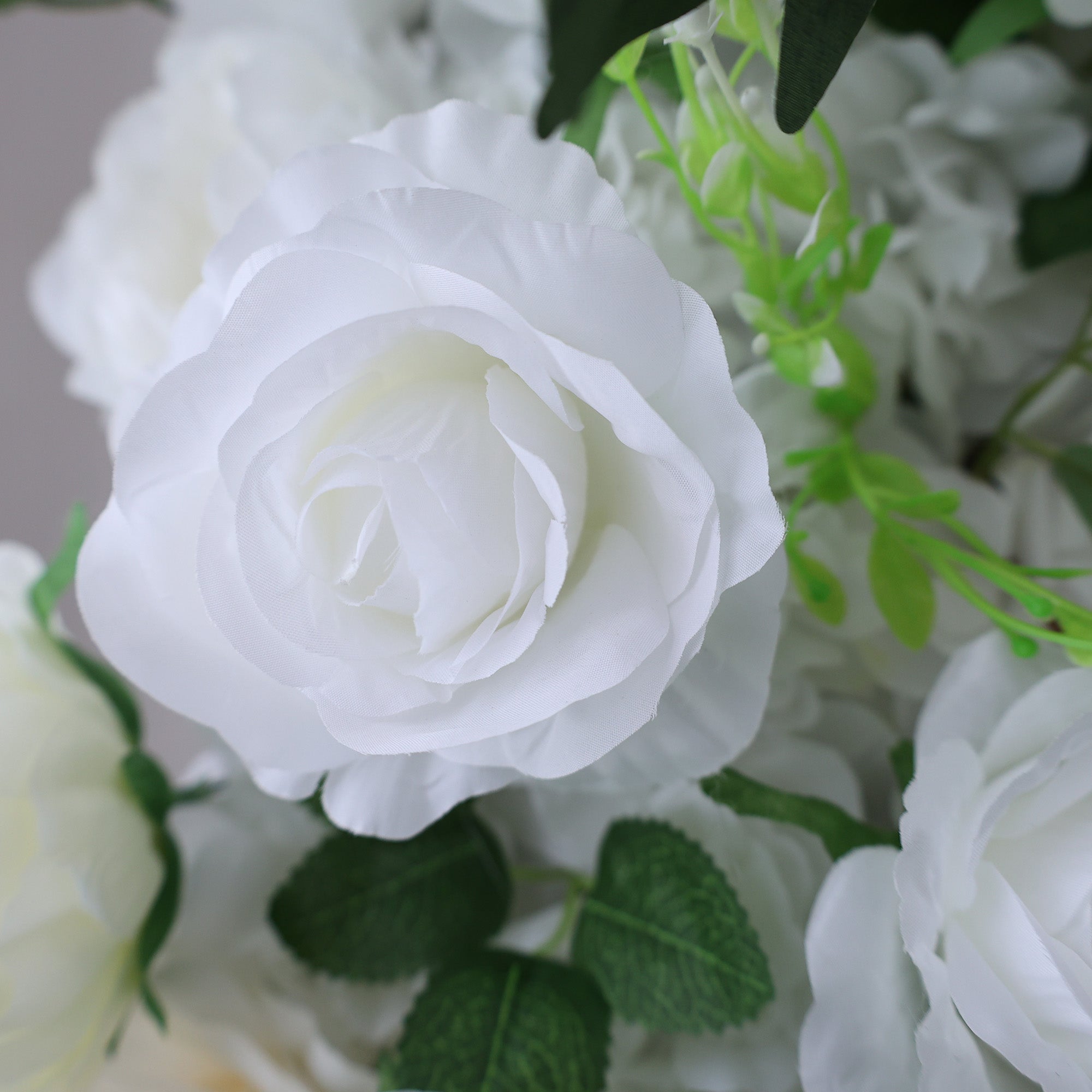 ValarFlower Ivory & Greenery Floral Extravaganza Wall: A Timeless, Elegant Masterpiece for Sophisticated Celebrations VF-545