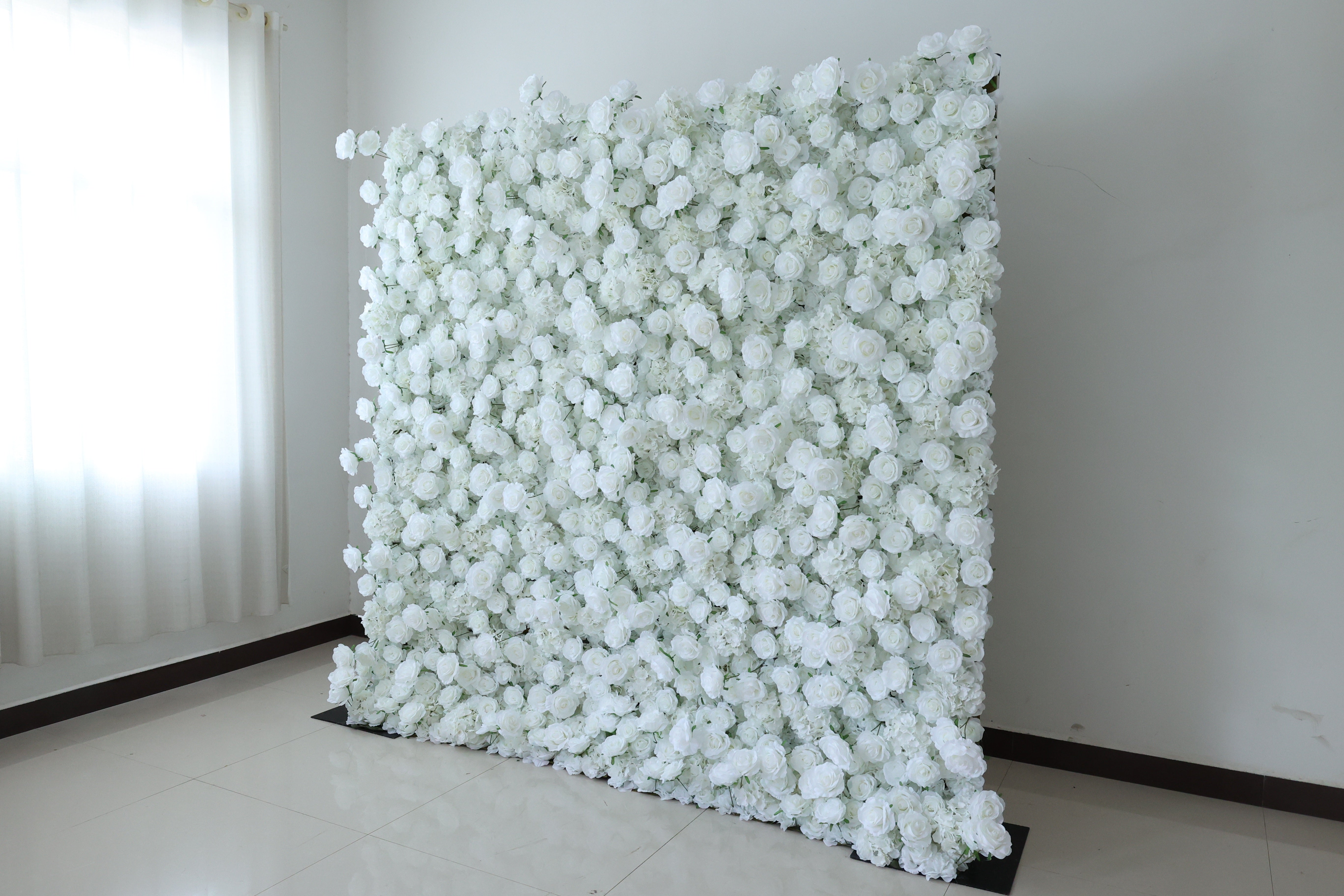 Valar Flower Roll Up Fabric Artificial Vivid Green Grass Wall Wedding Backdrop, Decoración Floral para Fiesta, Fotografía de Eventos-VF-426