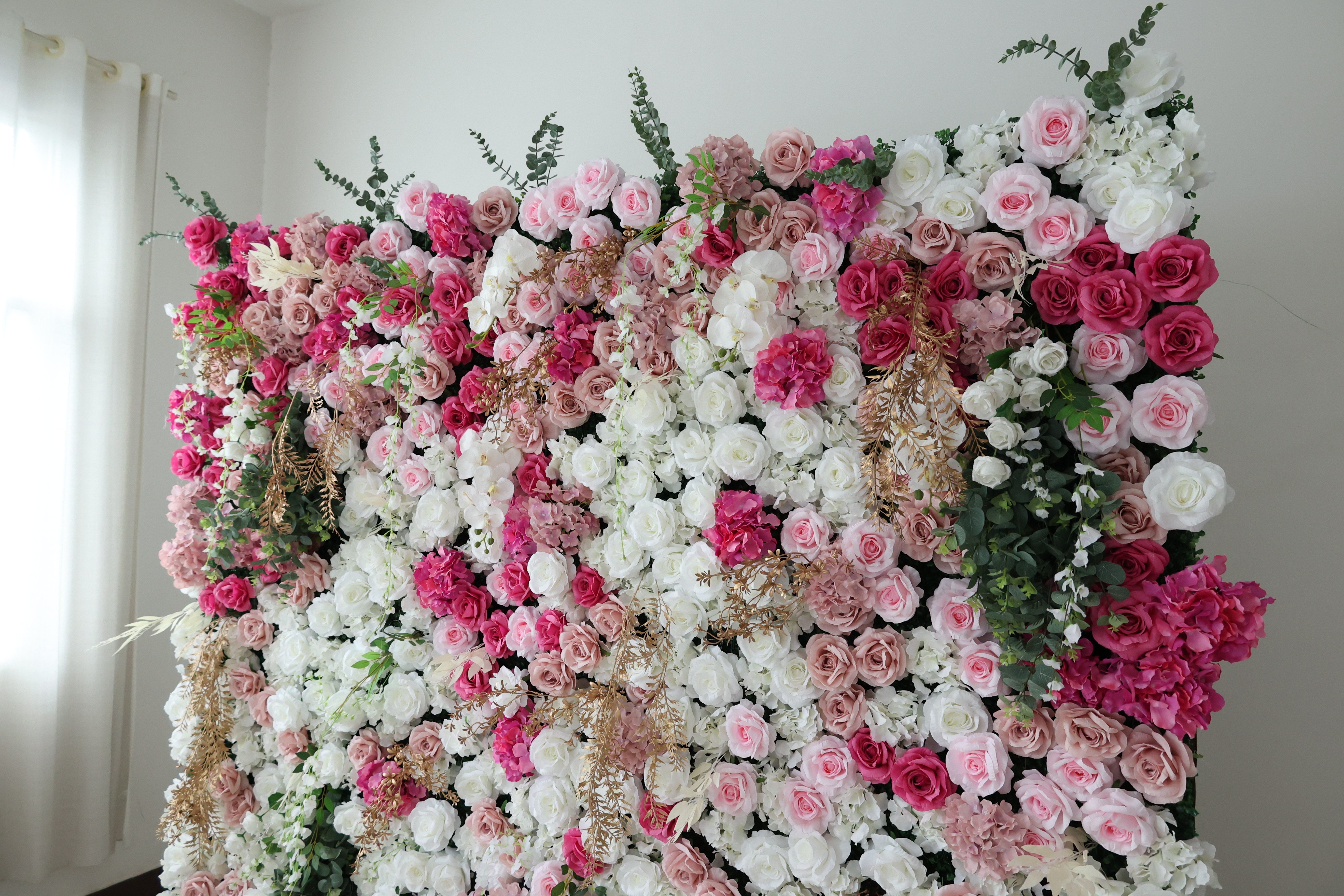 Valar Flower Roll Up Fabric Artificial Vivid Green Grass Wall Wedding Backdrop, Decoración Floral para Fiesta, Fotografía de Eventos-VF-426