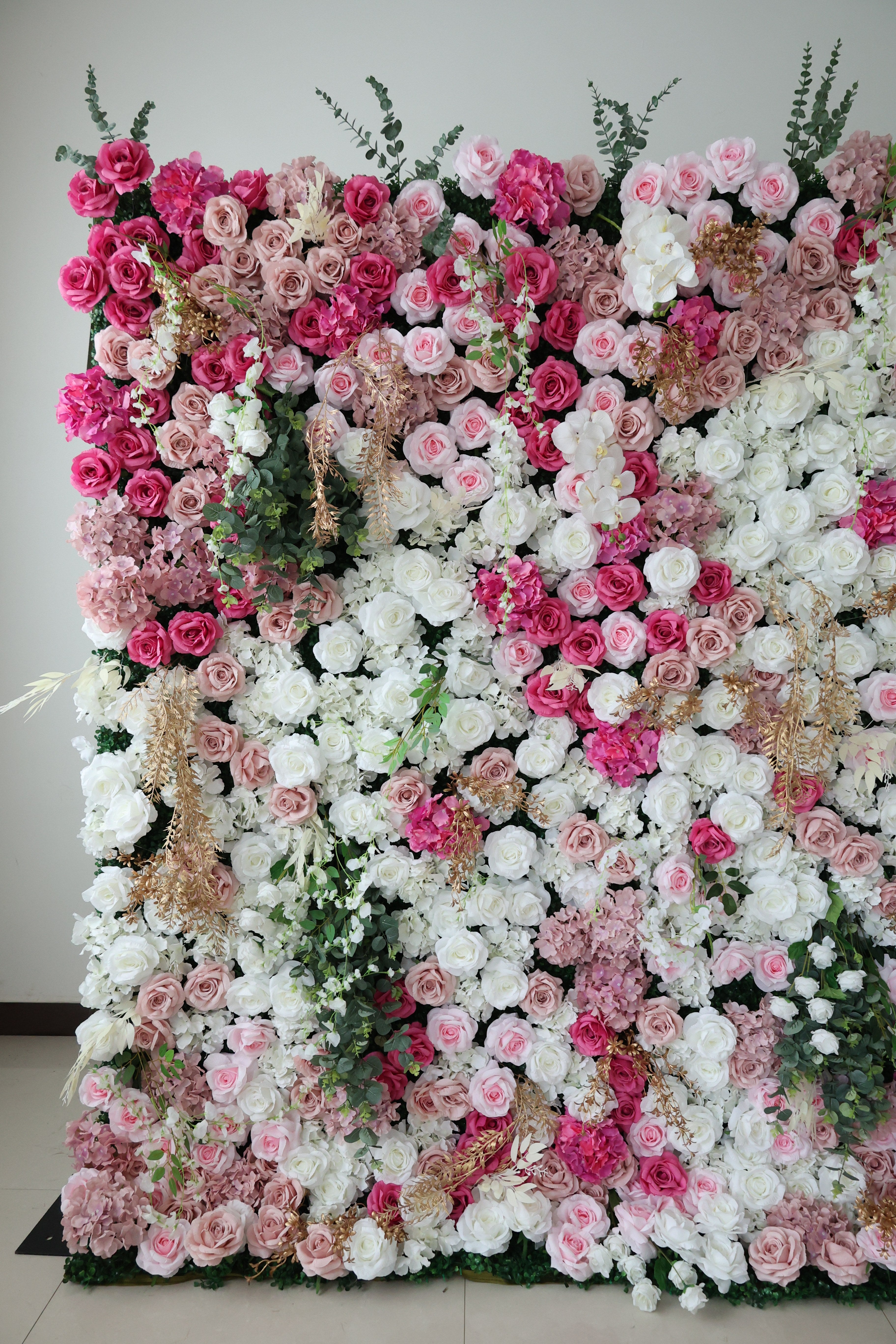 Valar Flower Roll Up Fabric Artificial Vivid Green Grass Wall Wedding Backdrop, Decoración Floral para Fiesta, Fotografía de Eventos-VF-426