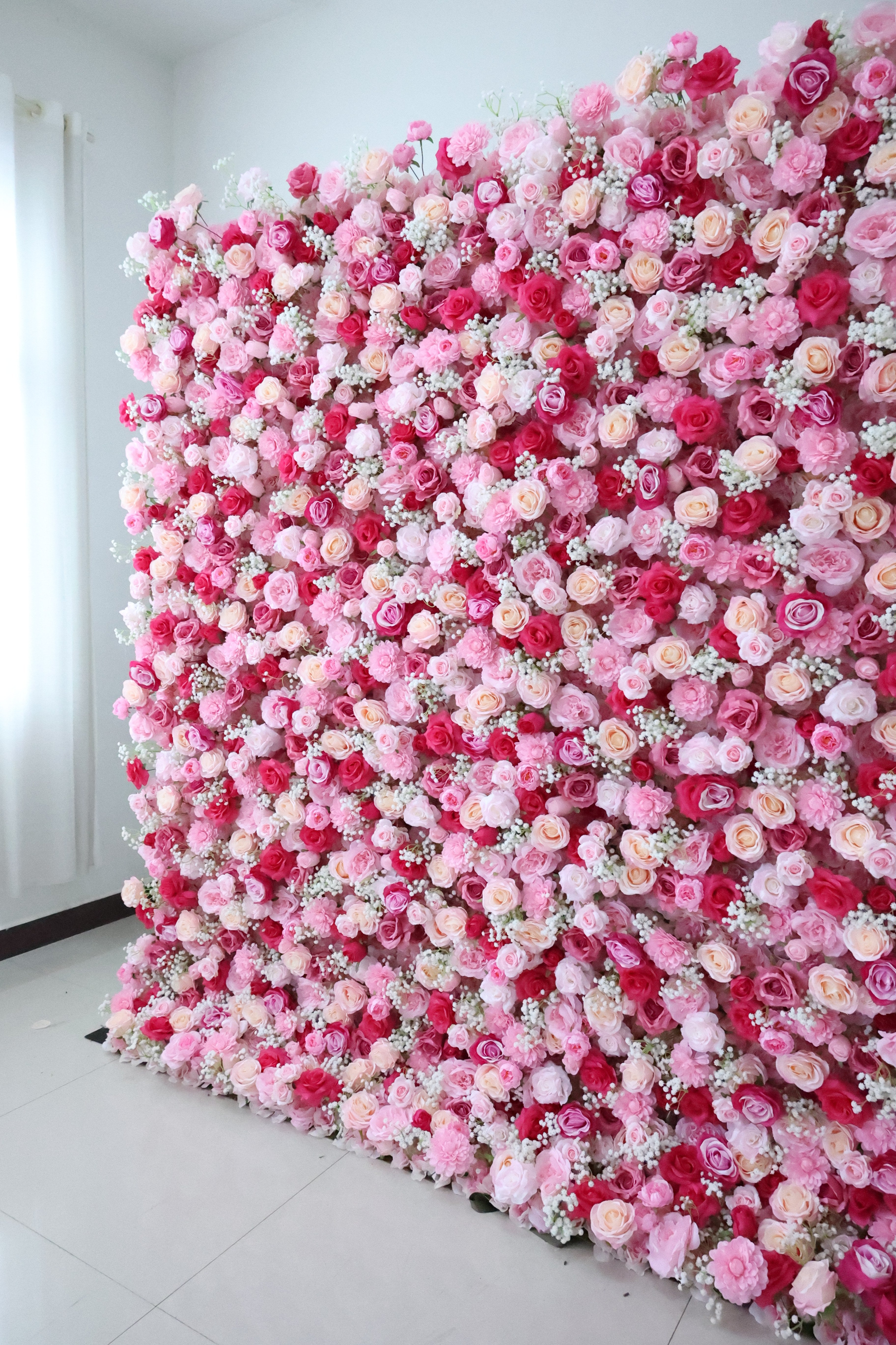 Valar Flower Roll Up Fabric Artificial Vivid Green Grass Wall Wedding Backdrop, Decoración Floral para Fiesta, Fotografía de Eventos-VF-426