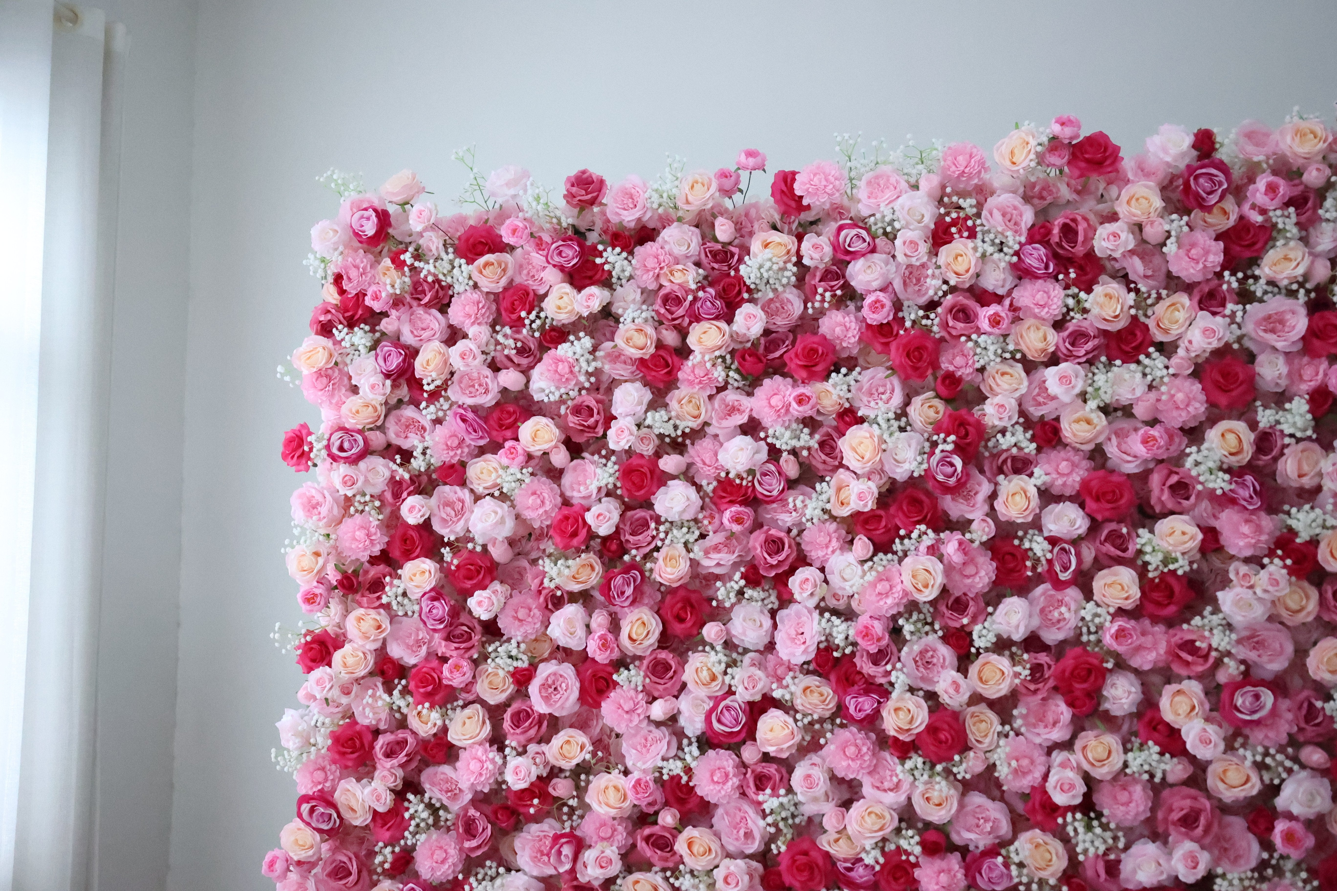 Valar Flower Roll Up Fabric Artificial Vivid Green Grass Wall Wedding Backdrop, Decoración Floral para Fiesta, Fotografía de Eventos-VF-426