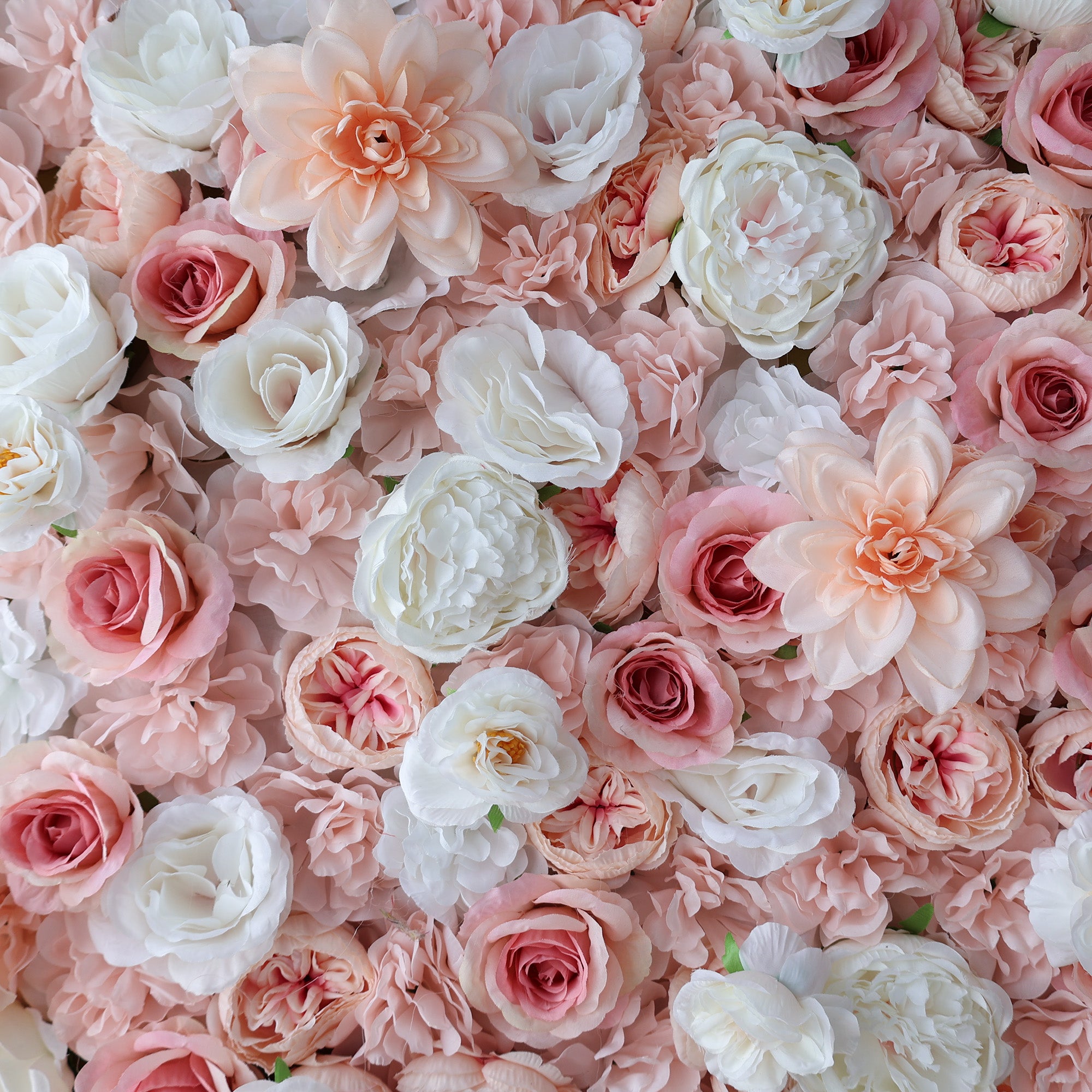 ValarFlower Blush Pink & Soft White Floral Extravaganza Wall: A Dreamy, Romantic Masterpiece for Enchanting Celebrations VF-553